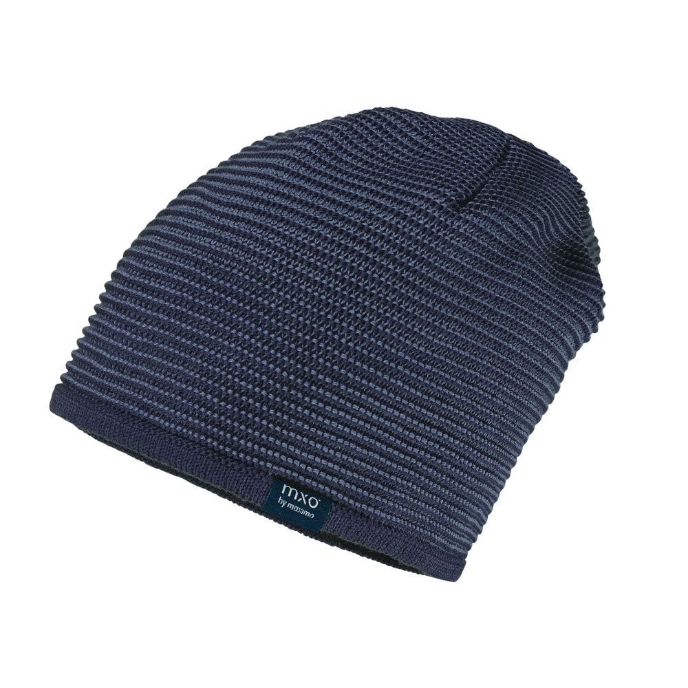 MAXIMO Jungen Beanie, grau, Gr. 55, Strick, Baumwolle, Mützen, gefüttert, wärmend