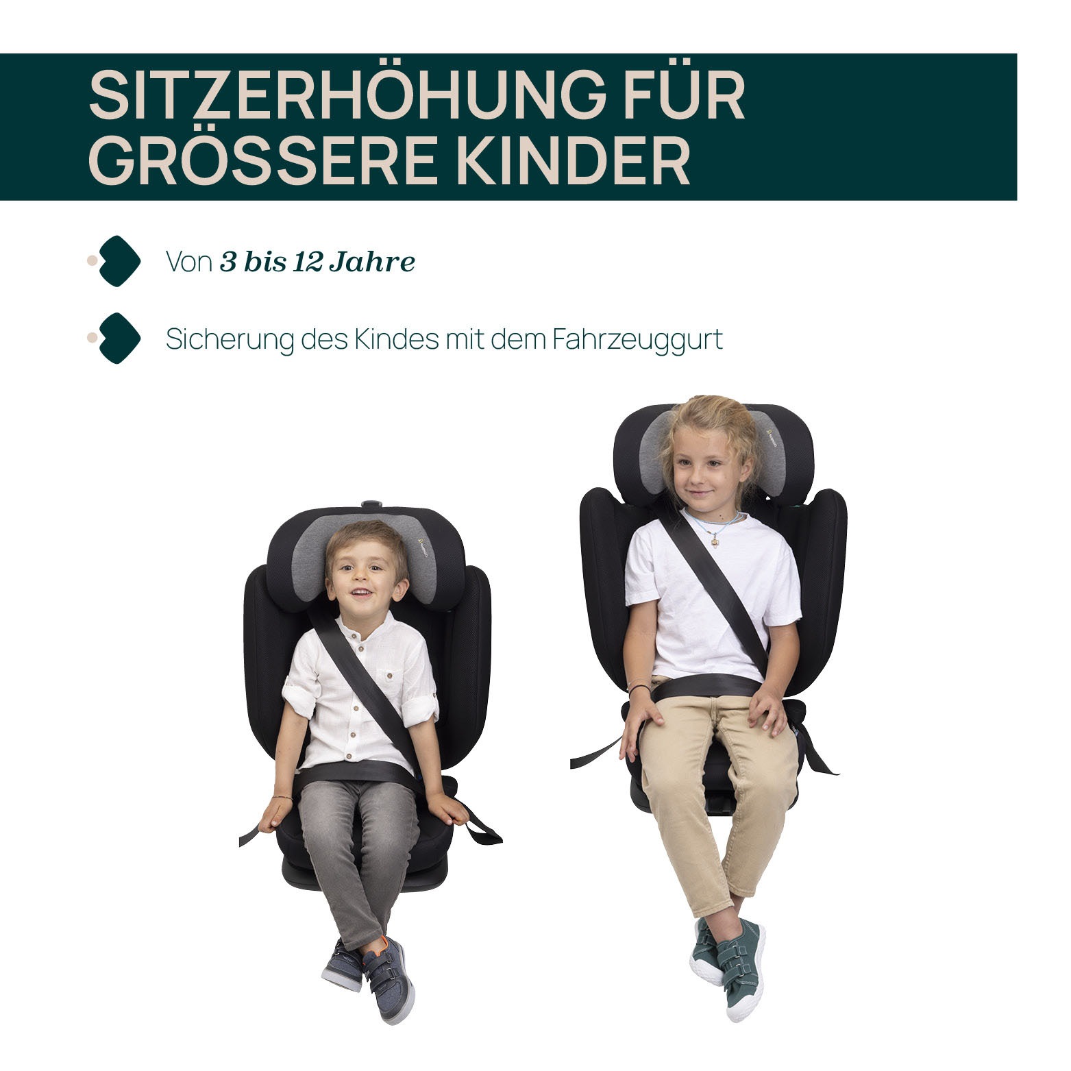 Chicco Fold & Go S i-Size Autositz für Babys 2-3 (15 - 36 kg; 3 - 12 years) Schwarz, Grau