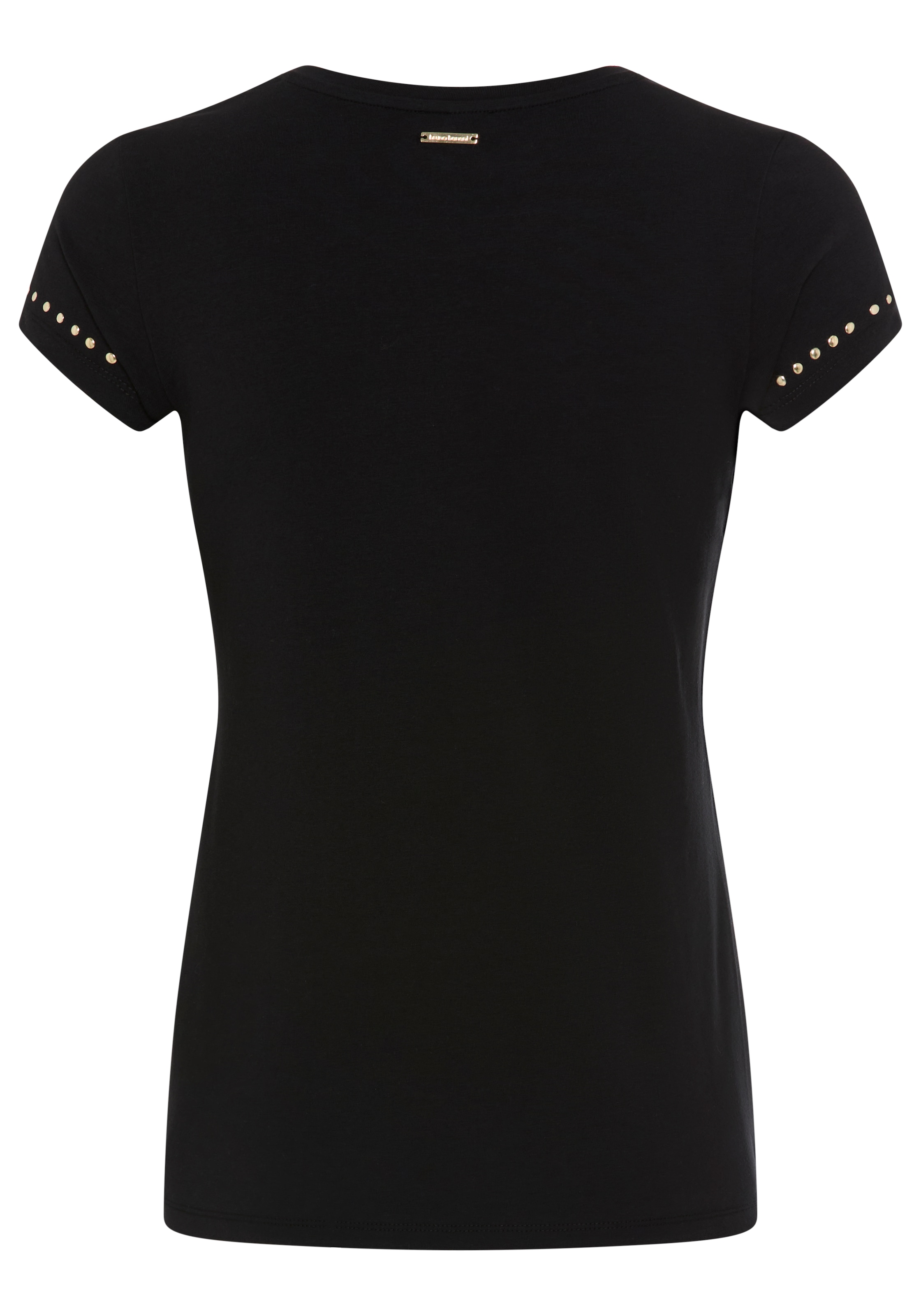 Bruno Banani T-Shirt mit Ziernieten, figurumspielende Passform, Rundhalsausschnitt