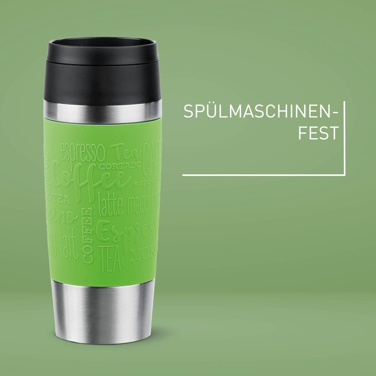 Emsa Thermobecher »Travel Mug Classic, mit 360°-Trinköffnung, auslaufsicher, rutschfest« 4h heiß, 8h kalt - 360 ml / 6h heiß, 12h kalt - 500 ml, 100% dicht