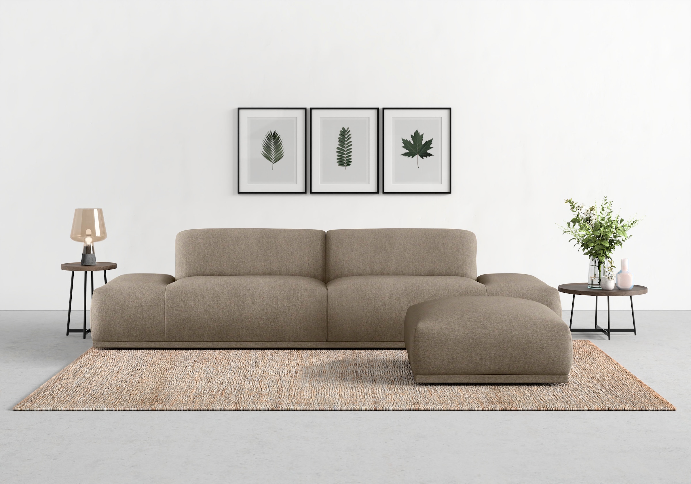 TRENDMANUFAKTUR Big-Sofa »Braga, toller Sitzkomfort, Designsofa«, in moderner Optik, mit hochwertigem Kaltschaum