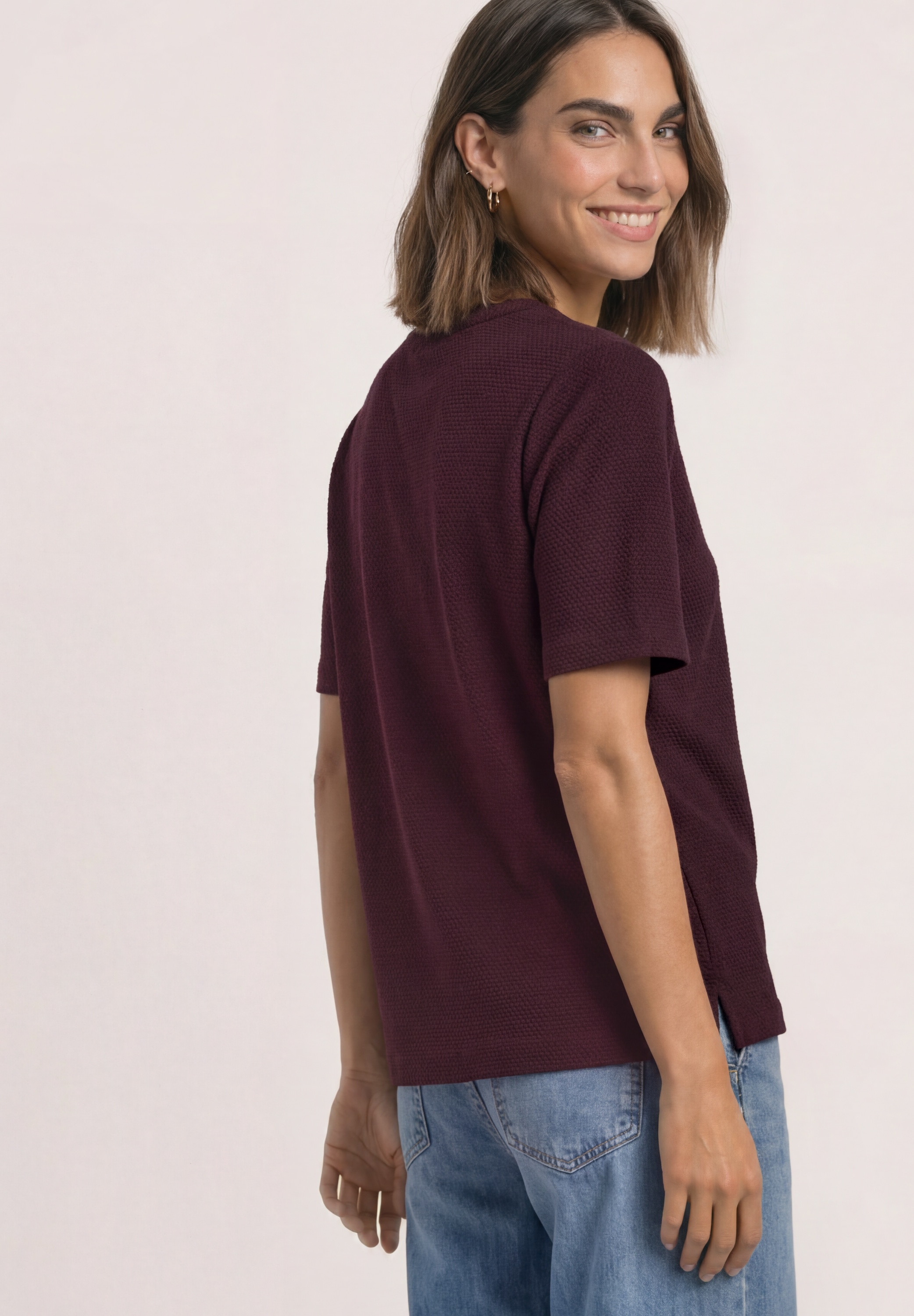 STREET ONE T-Shirt mit Rundhalsausschnitt