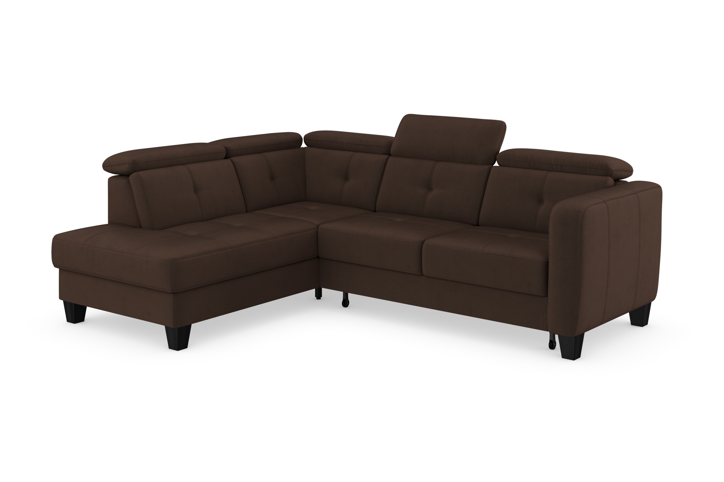 sit&more Ecksofa »Belluci L-Form«, inklusive Federkern, wahlweise mit Bettfunktion und Bettkasten