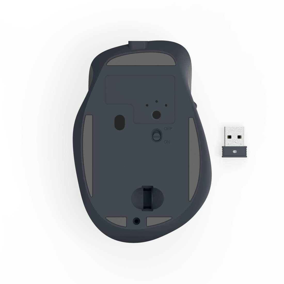Hama Maus »Funkmaus WM-500 ergonomisch 6 Tasten« Funk Ergonomisch, leise Klicks, Akku, Assist-Taste, DPI-Schalter