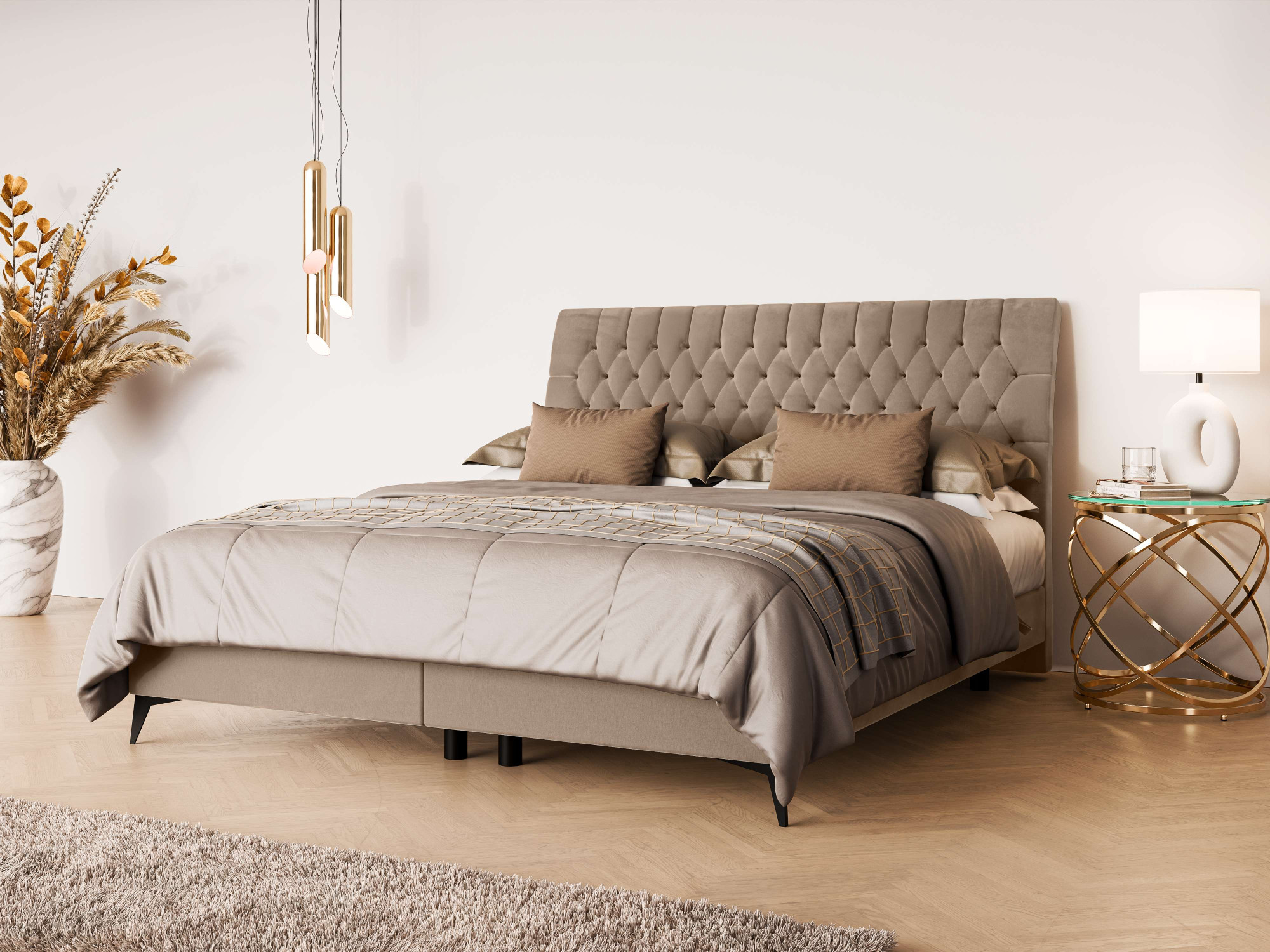 Home affaire "SYDNEE mit Matratze und Topper, in 2 Breiten (160 und 180 cm)" Boxspringbett mit Kopfteil, Bettkasten, Matratze (BFK/TFK) und Topper