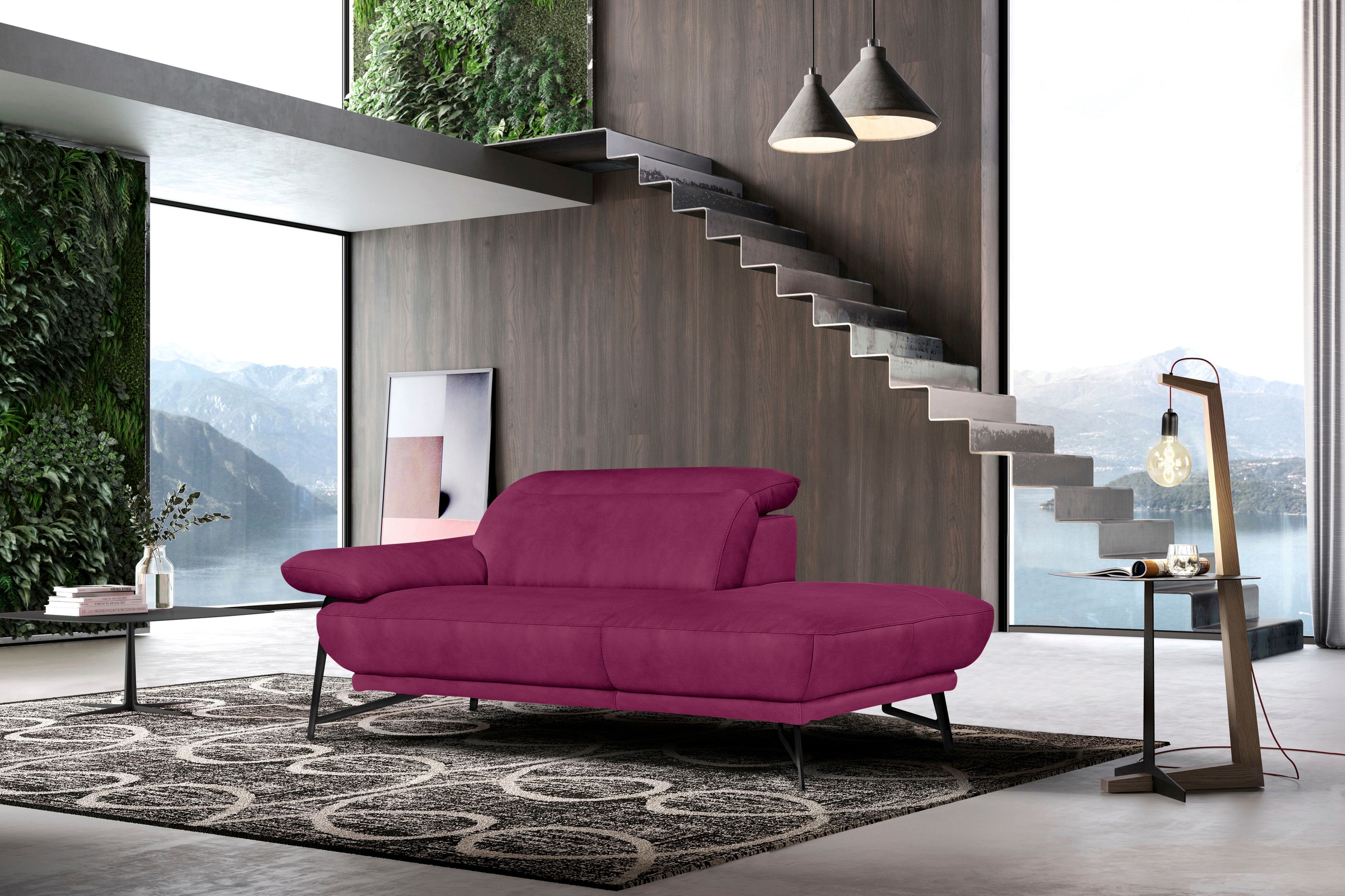 Egoitaliano Sofa "Anais, Design mit hohem Sitzkomfort, Fußfarbe schattengra günstig online kaufen
