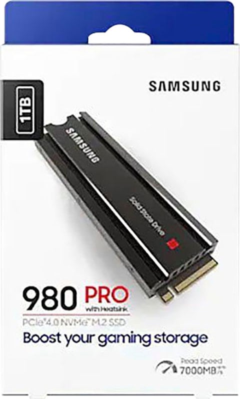 Samsung interne SSD »SSD 980 Pro 1TB Heatsink + PS5 DualSense weiß«, Anschluss M.2 PCIe 4.0