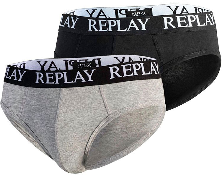 Replay Slip "SLIP Basic Cuff Logo 2pcs Bo", (Packung, 2er)