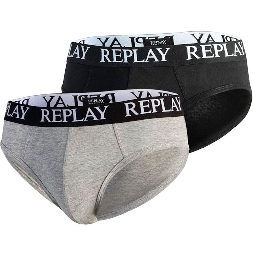 Replay Slip »SLIP Basic Cuff Logo 2pcs Bo«, (Packung, 2er-Pack)