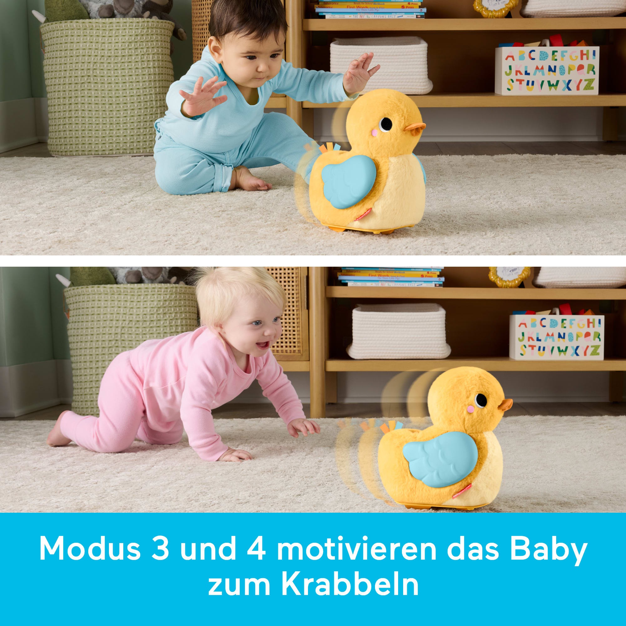 Fisher-Price® Plüschfigur »4-in-1 Knuddel- und Krabbel-Ente«