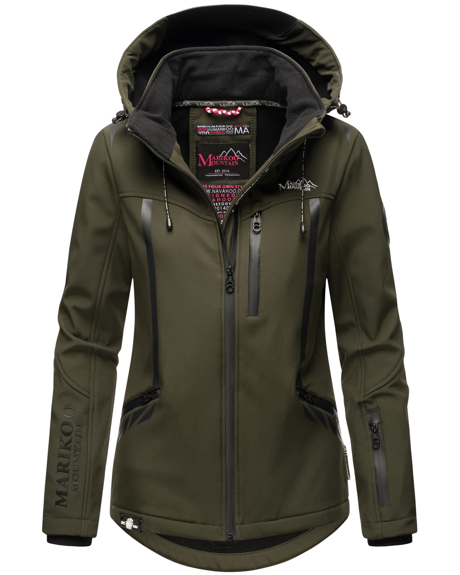 Marikoo Softshelljacke »Mount-Cho-Oyu«, mit abnehmbarer Kapuze