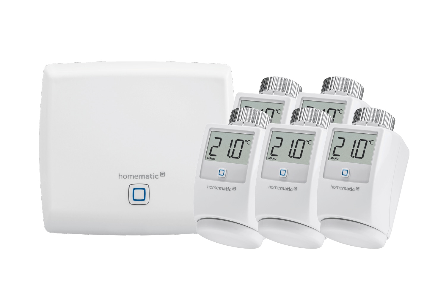 Homematic IP Heizkörperthermostat »SET: Access Point + 5St. heizkörperthermostat«