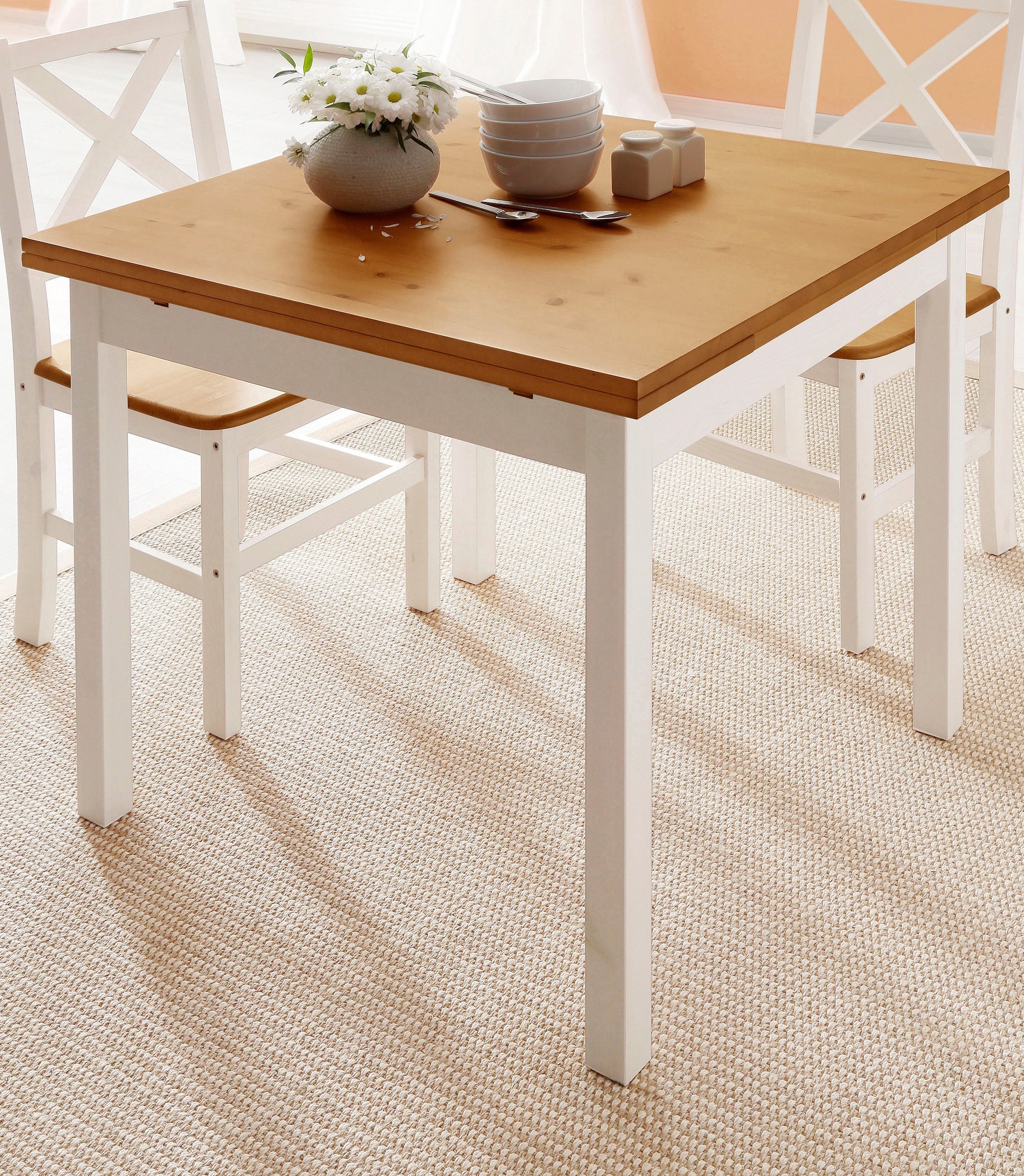 Home affaire Esstisch »Maike, TOPSELLER!«, (Esstisch, Küchentisch), Home affaire, Breite 80cm, mit Auszugsfunktion