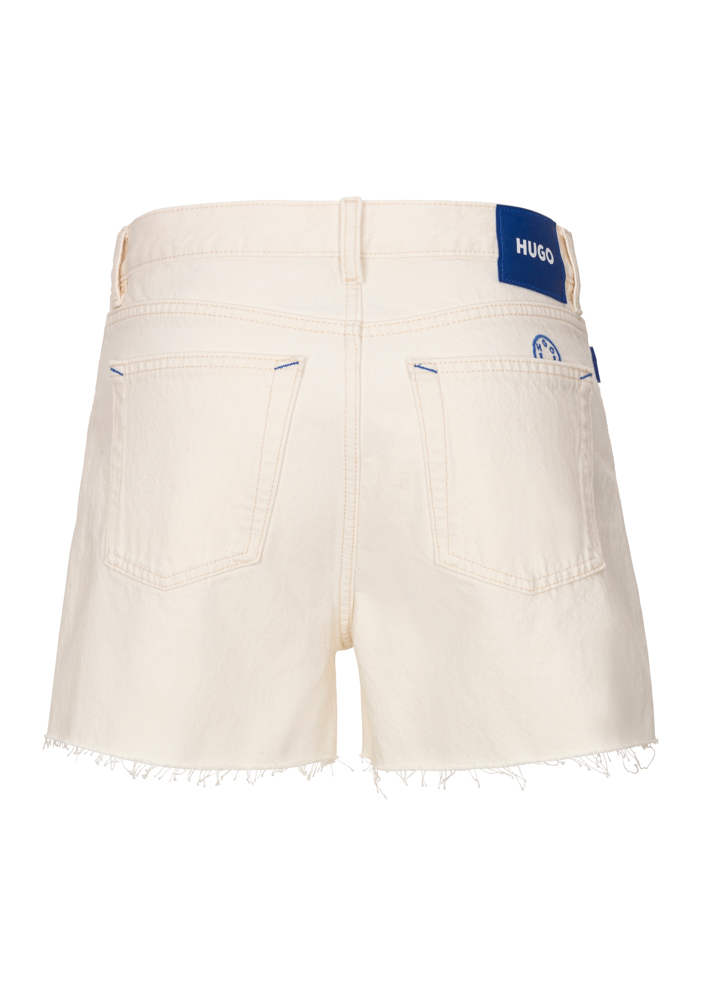 HUGO Blue Shorts »Gimusa_1_B«, mit geschnittener Kante am Saum