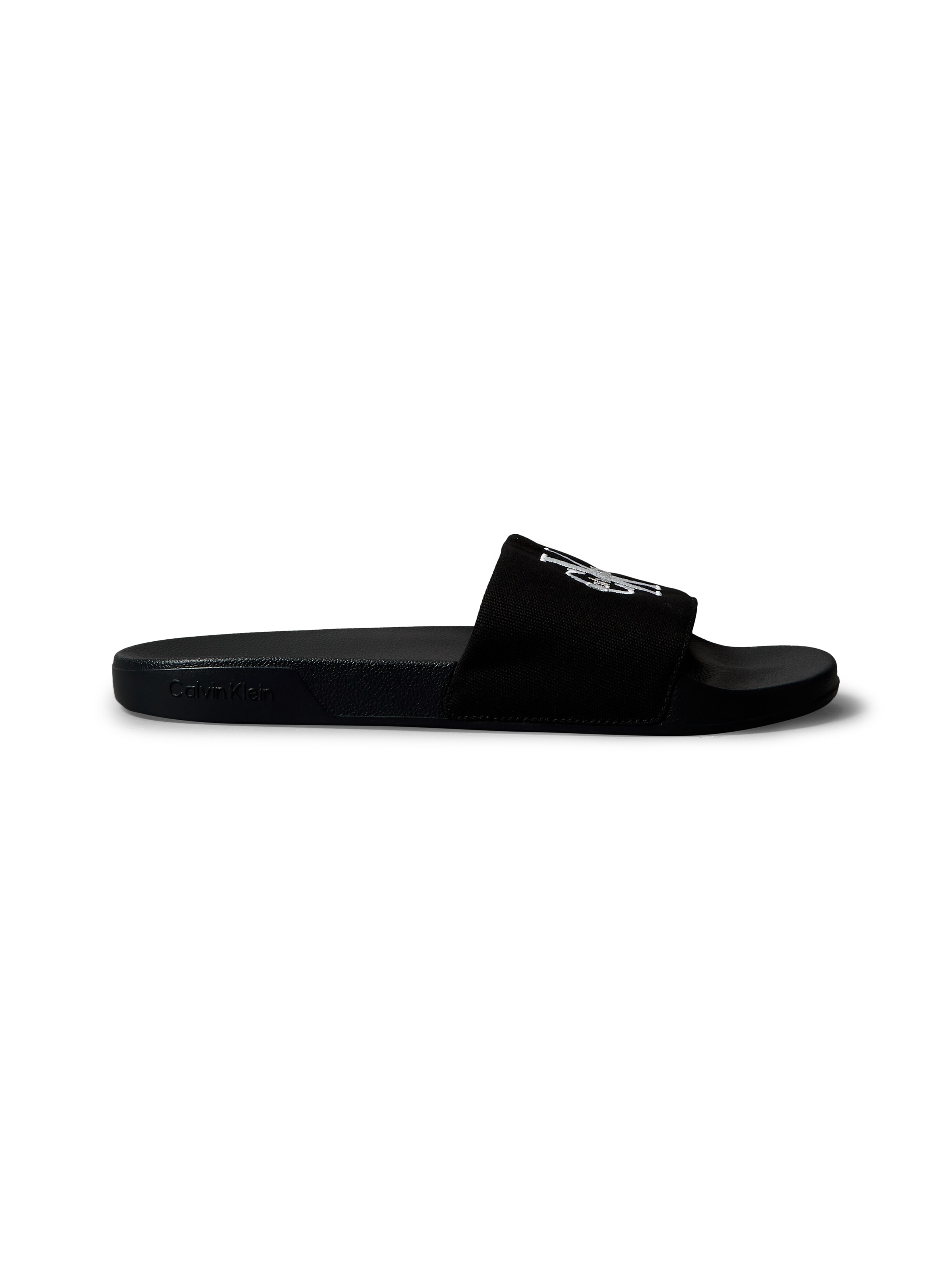 Calvin Klein Jeans Pantolette »ESS SLIDE CV«  Badeschuh, Flat, Poolslides mit Logoschriftzug -klein ausfallend