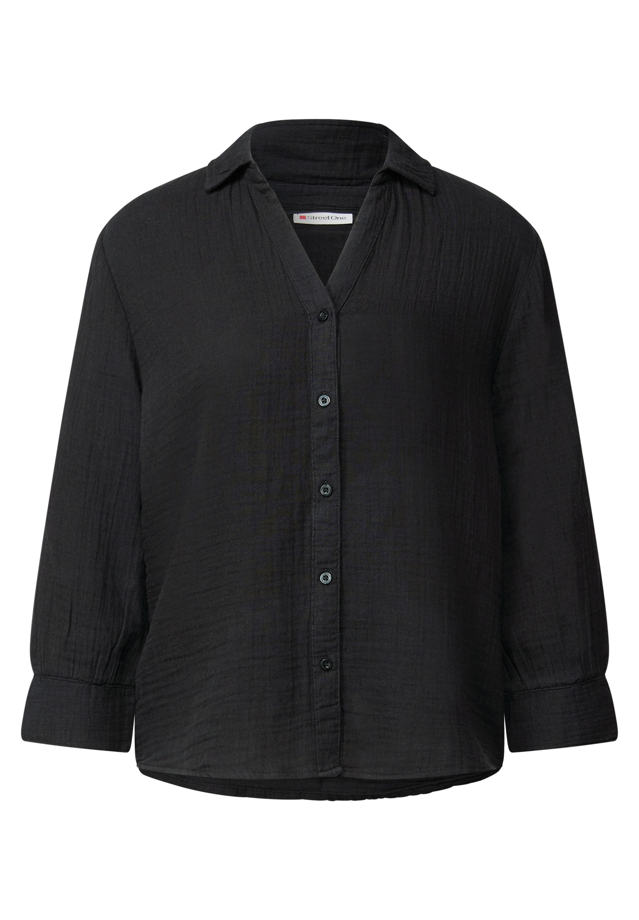 STREET ONE Hemdbluse, aus reiner Baumwolle