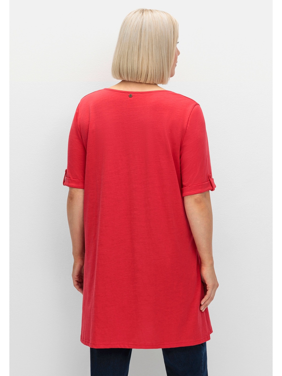 Sheego Longshirt »Große Größen«, mit geschlitztem Ausschnitt