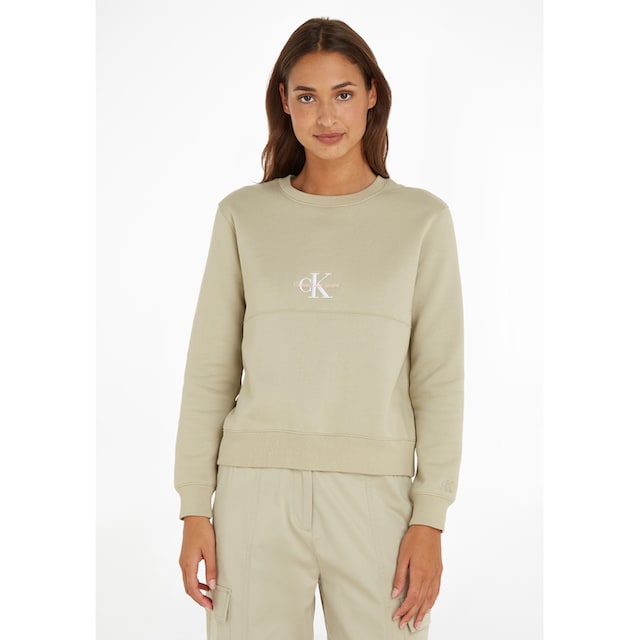 Calvin Klein Jeans Sweatshirt »MONOGRAM LOGO CREW NECK«, mit markanter  Teilungsnaht für kaufen | BAUR