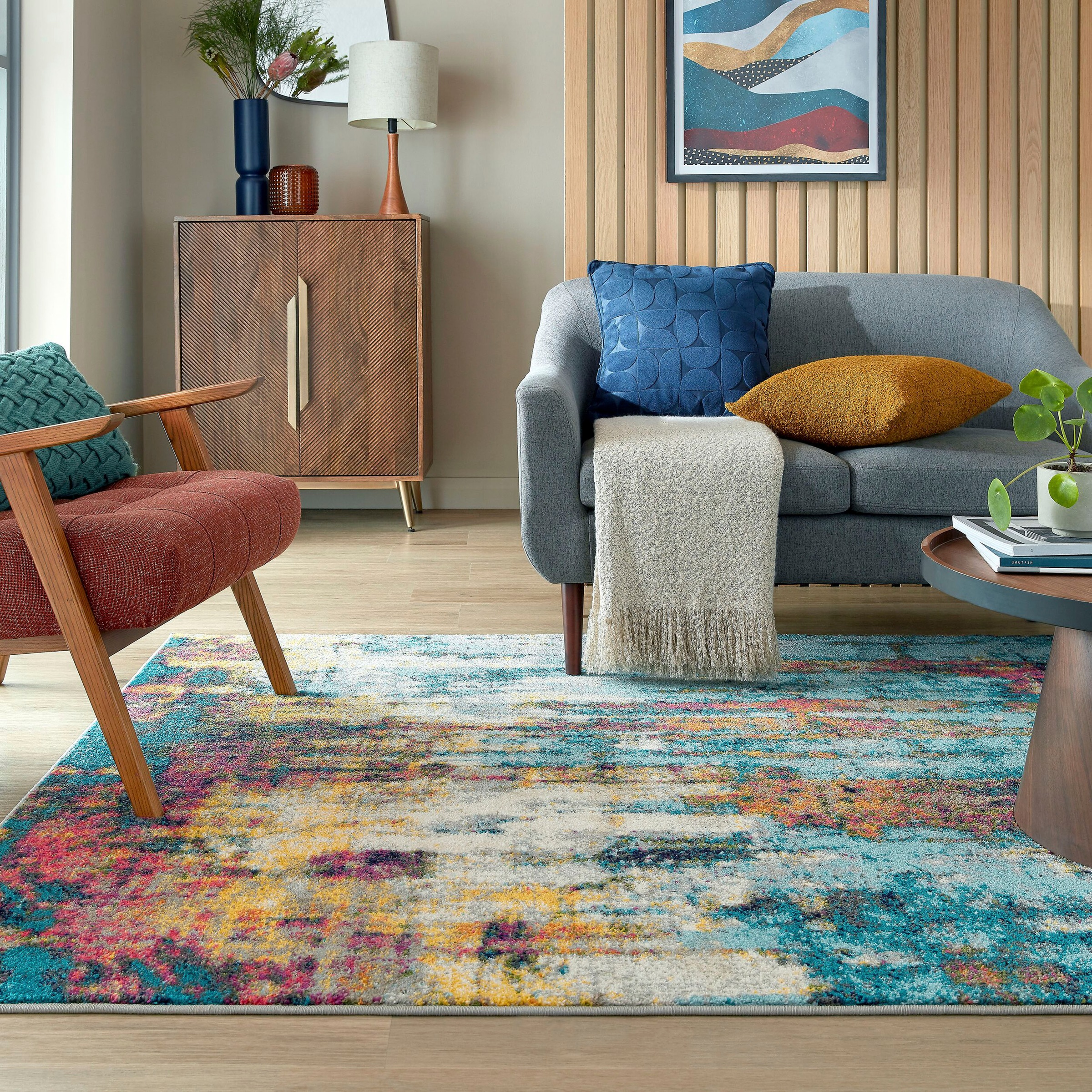 FLAIR RUGS Teppich "Abstraction" rechteckig 10 mm Höhe Moderner Multi-Teppi günstig online kaufen