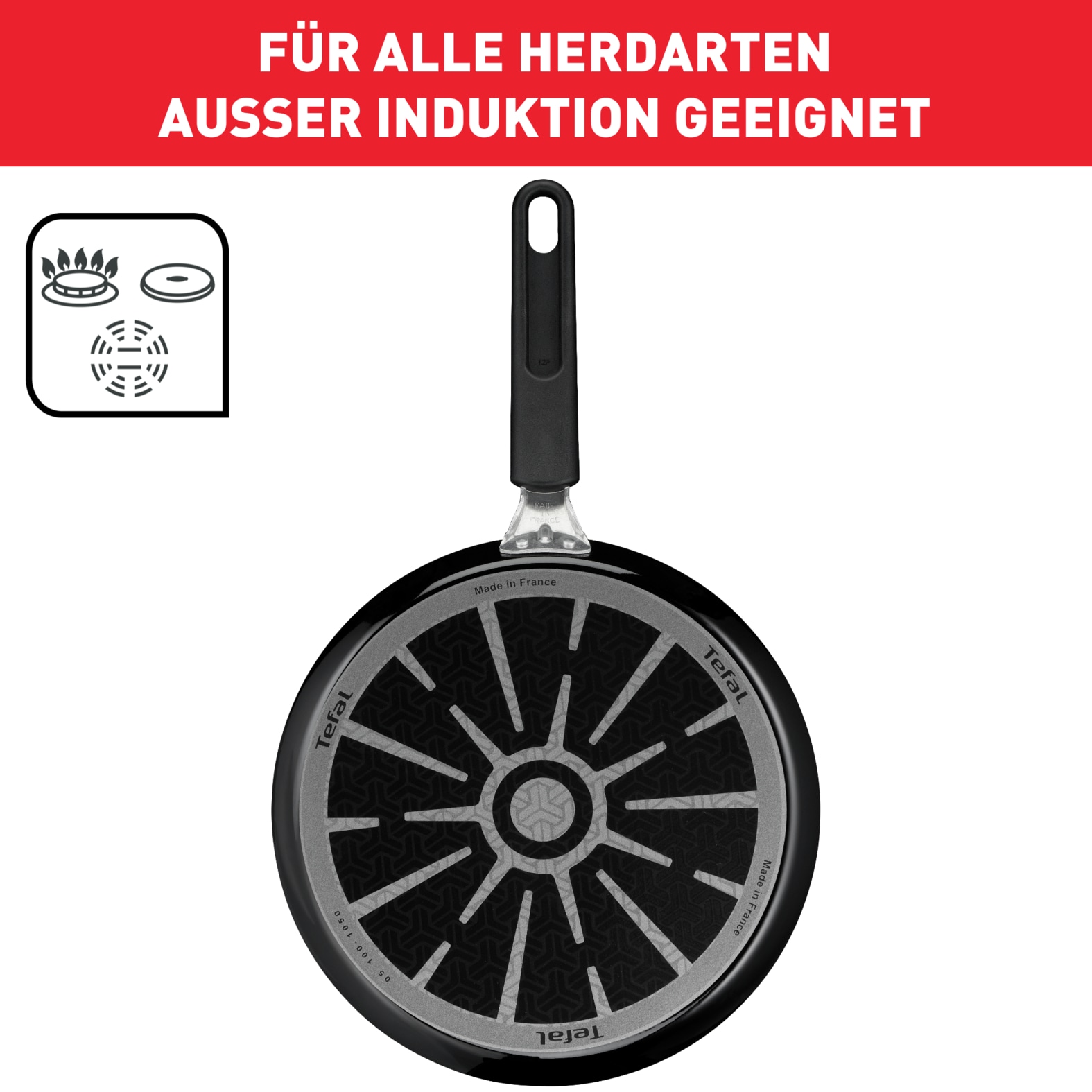 Tefal Bratpfanne »Resist, sichere Titanium Antihaftversiegelung« Aluminium Thermo-Signal bei idealer Brattemperatur, nicht induktionsgeeignet