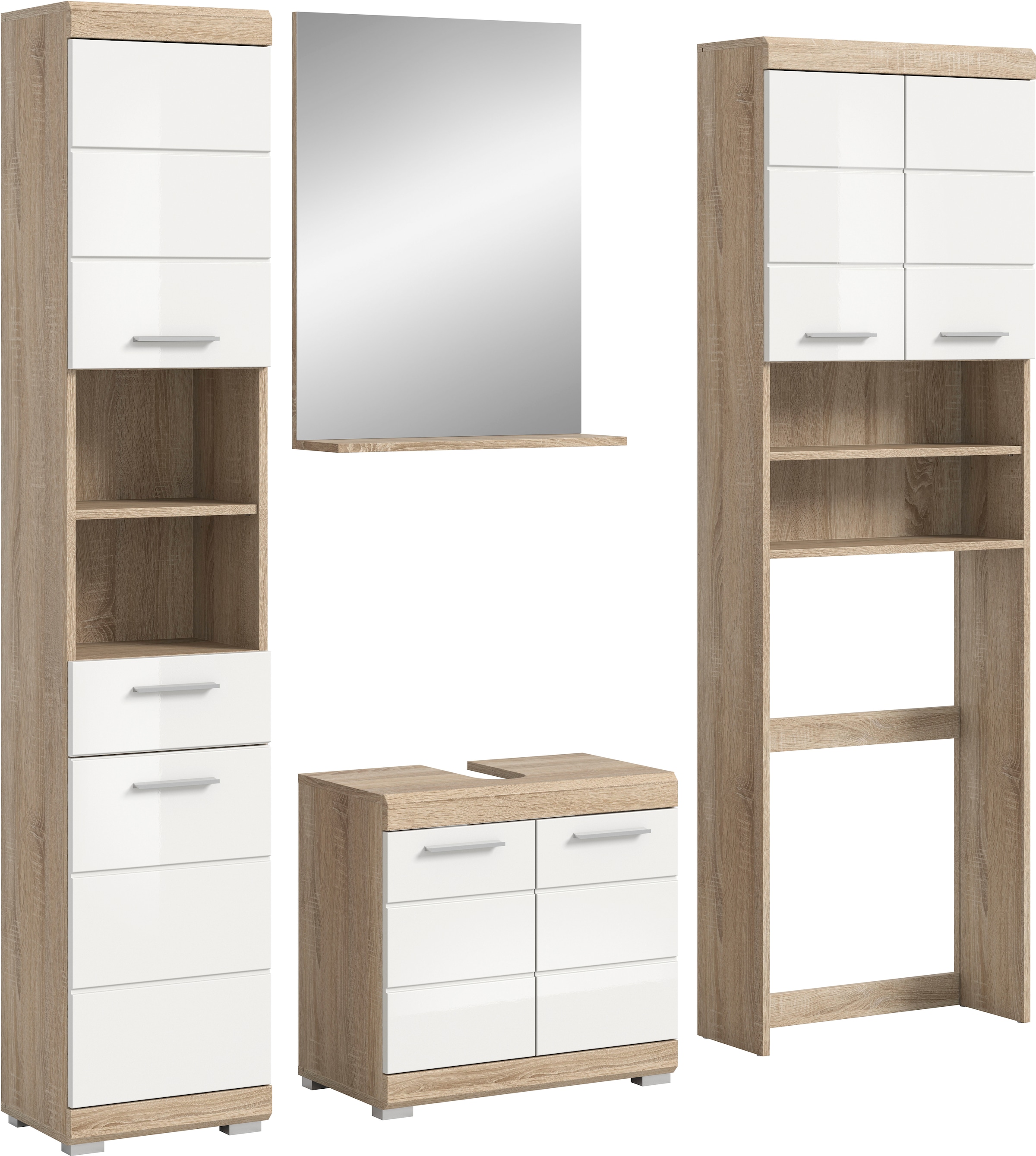 welltime Badmöbel-Set "Siena, 4 teilig, bestehend aus:" Set, TOPSELLER, 4 Stk. tlg.