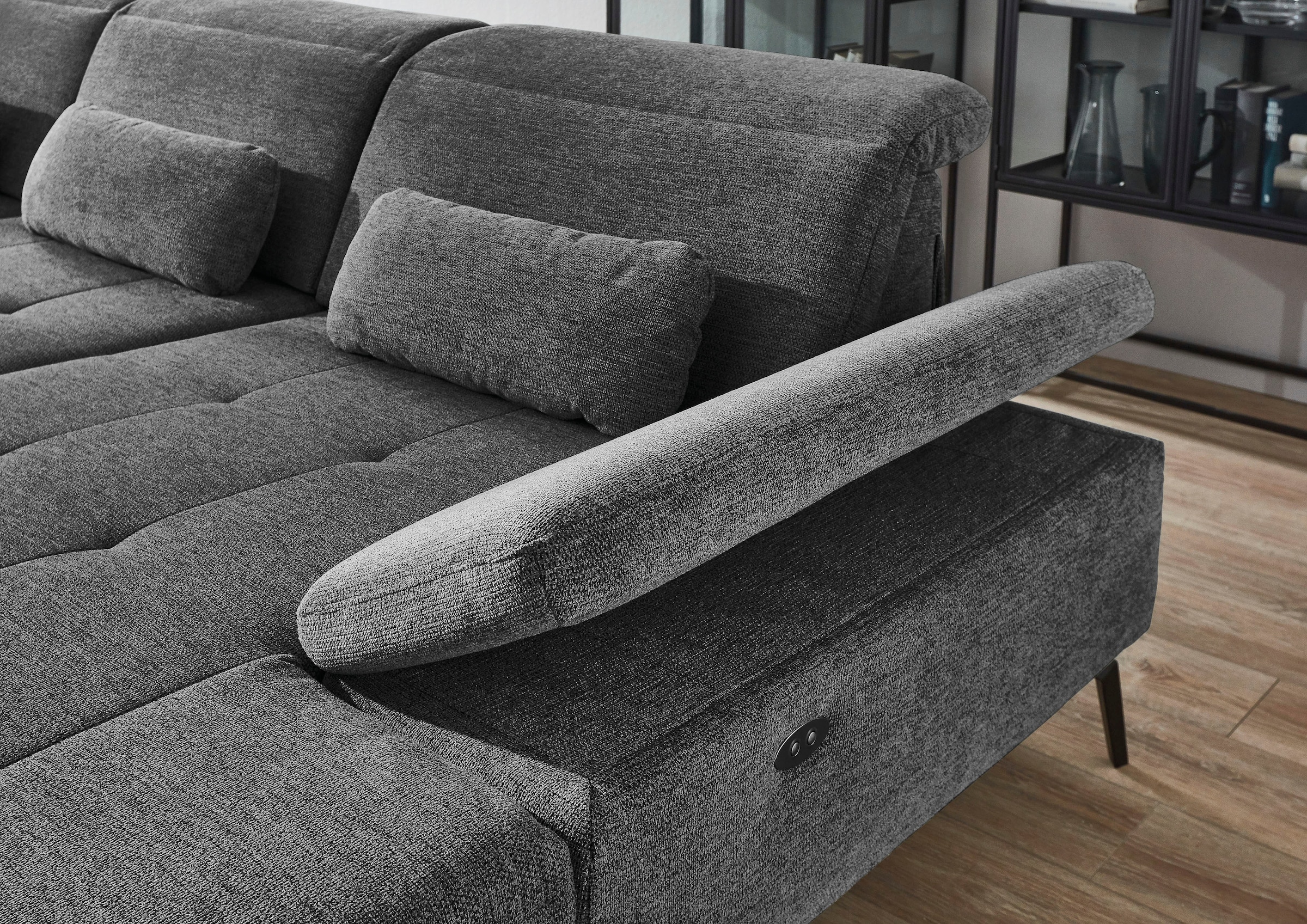 Die PlanBar Ecksofa »MP-IN20126 L-Form«, mit Kopfteilverstellung, optional Sitztiefen- & Armteilverstellung