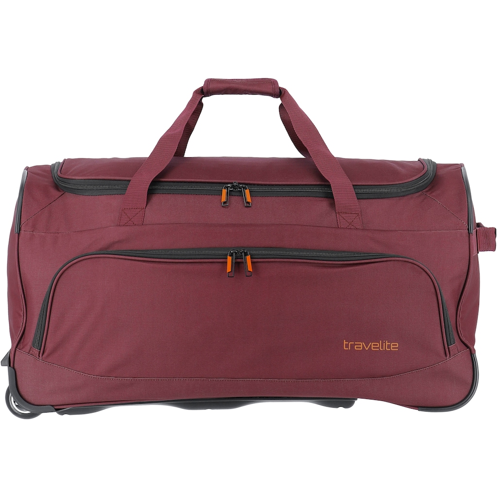 travelite Reisetasche »Basics Fresh, 71 cm, bordeaux«, Duffle Bag Reisegepäck Sporttasche Reisebag mit Trolleyfunktion