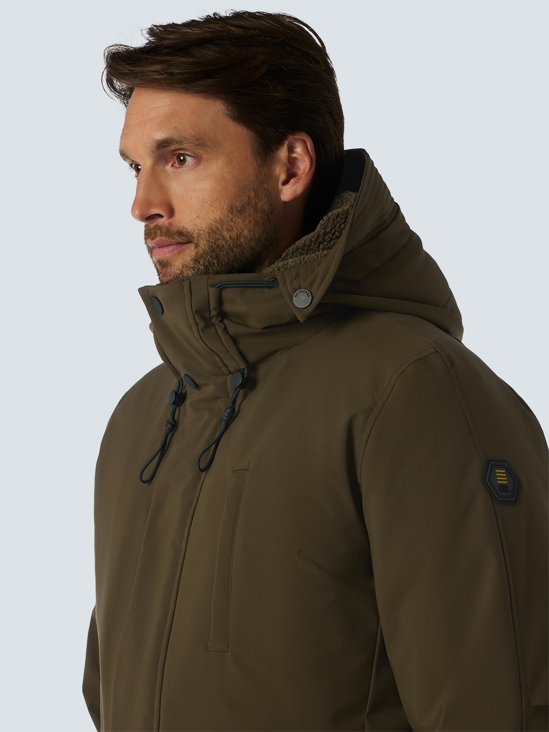 NO EXCESS Parka »No Excess Langer Mantel mit Kapuze«