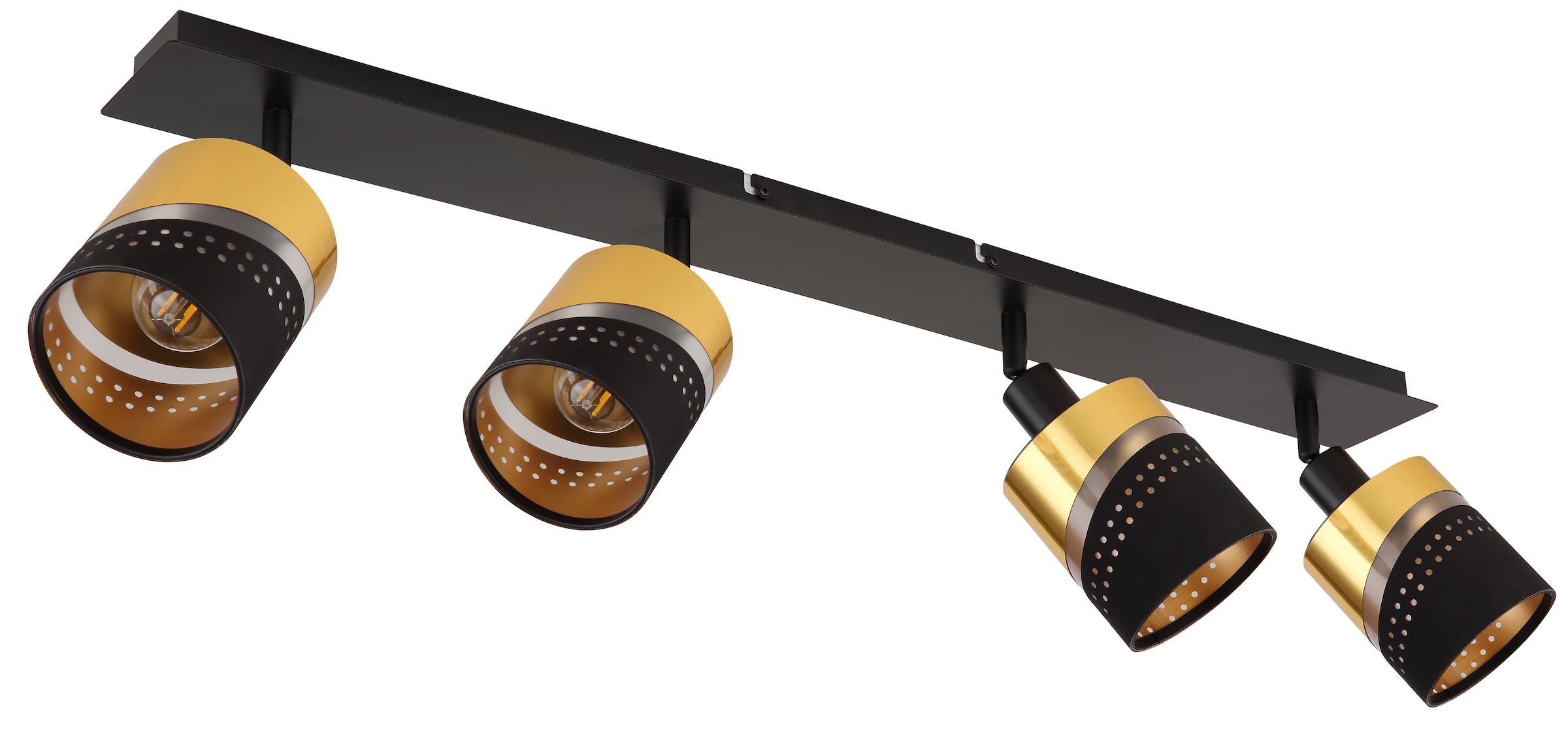 GLOBO LIGHTING Deckenstrahler »OR«, Leuchtmittel E14 | ohne Leuchtmittel, Deckenspot/schwarz/goldfarben/Flur/Wohnzimmer/Schlafzimmer