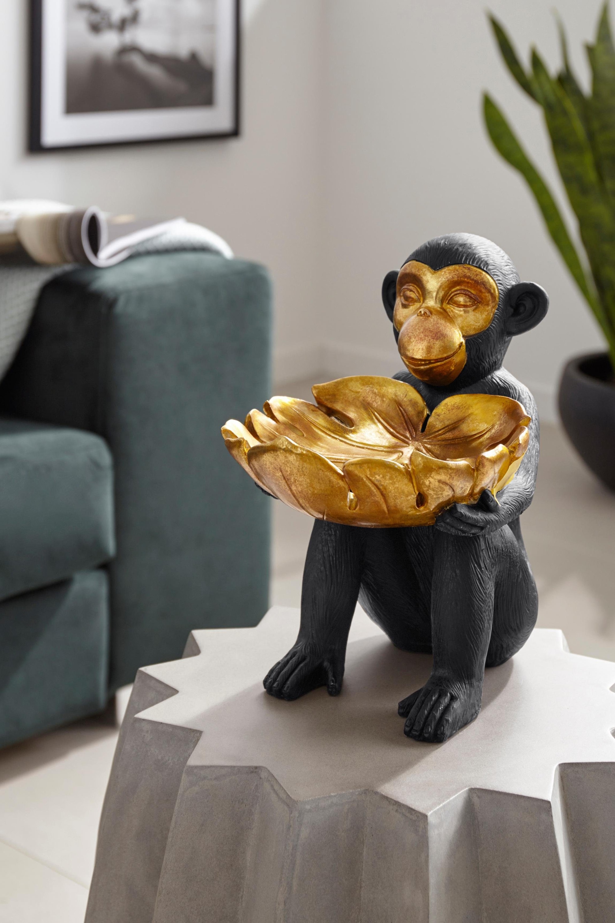 Leonique Dekofigur »Affe mit Schale« kaufen | BAUR | Dekofiguren