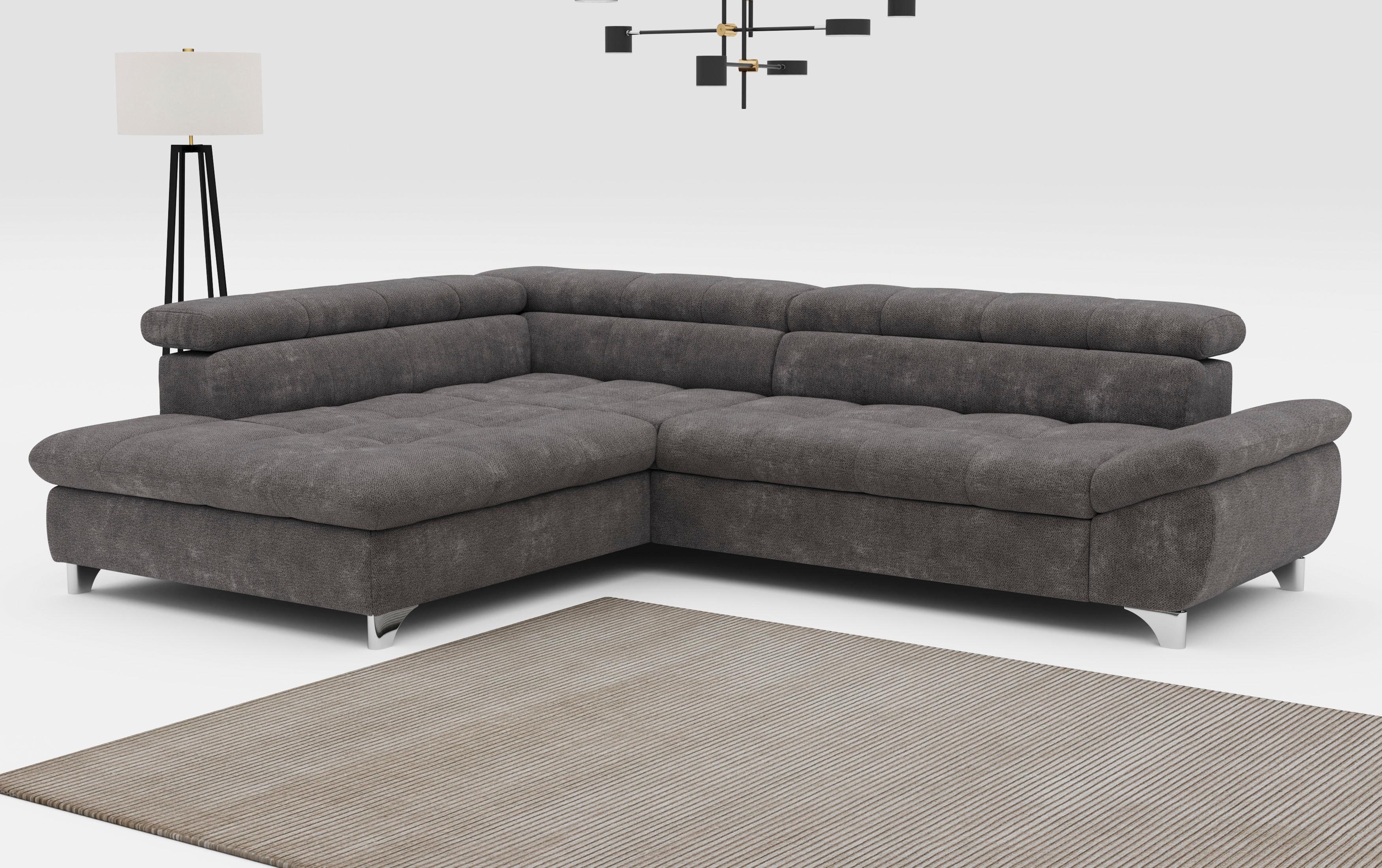 COTTA Ecksofa "Gemini L-Form, B: 312 cm" mit Kopfteilverstellung, optional Schlaffunktion