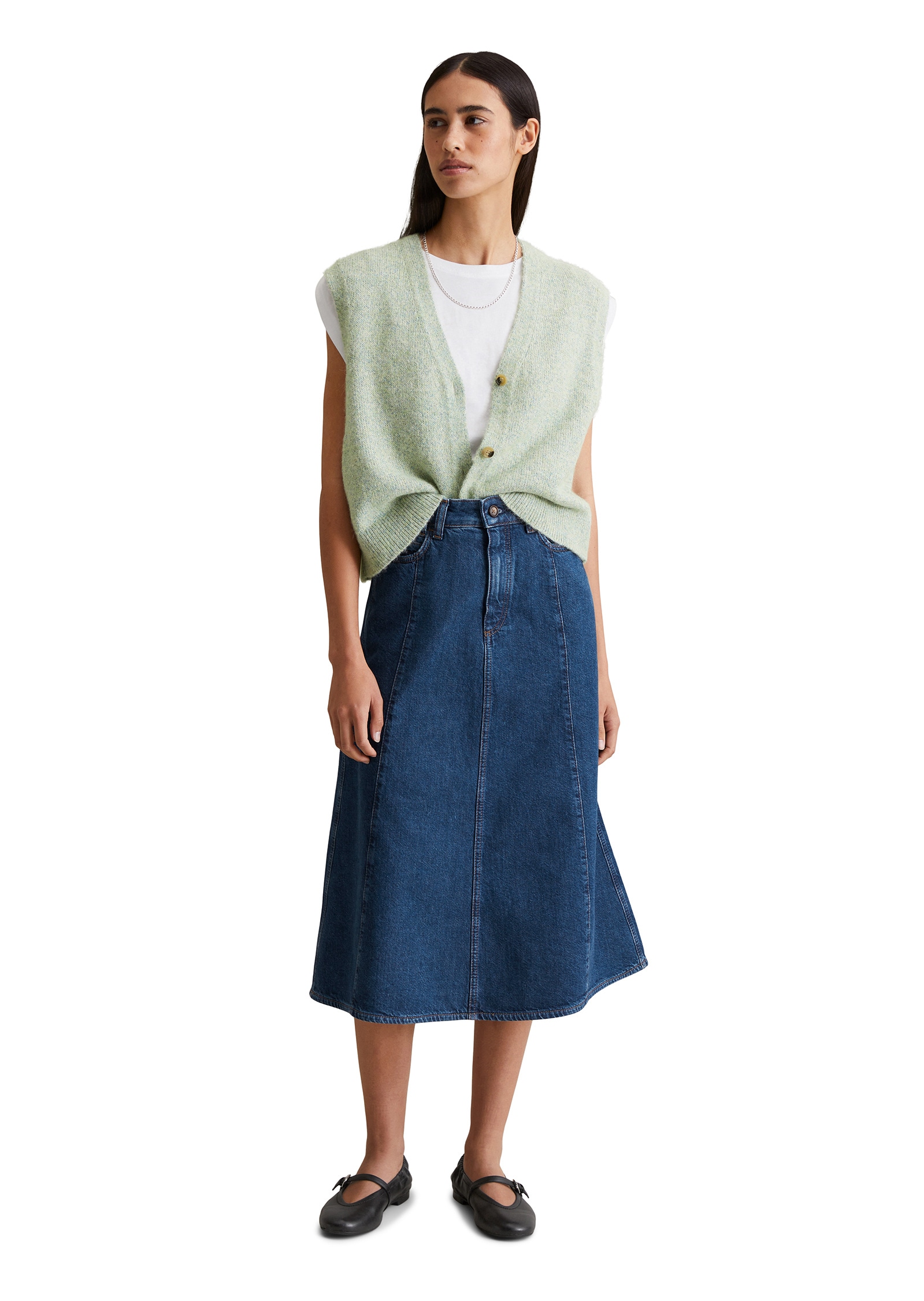 Marc O'Polo DENIM Strickweste »aus Baumwoll-Multicolor-Garn«