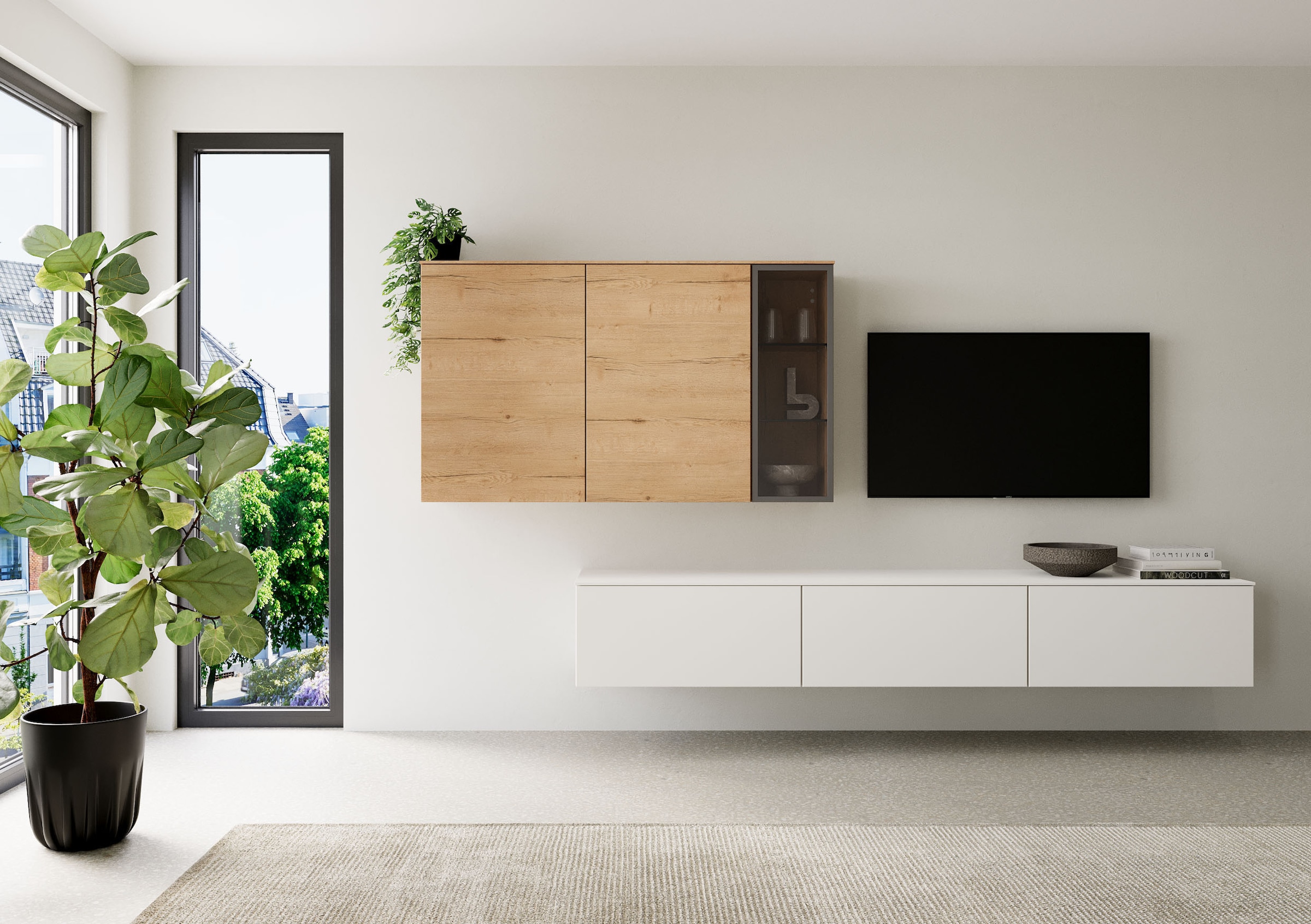 nobilia® Wohnzimmer-Set »Style, variabel montierbar«