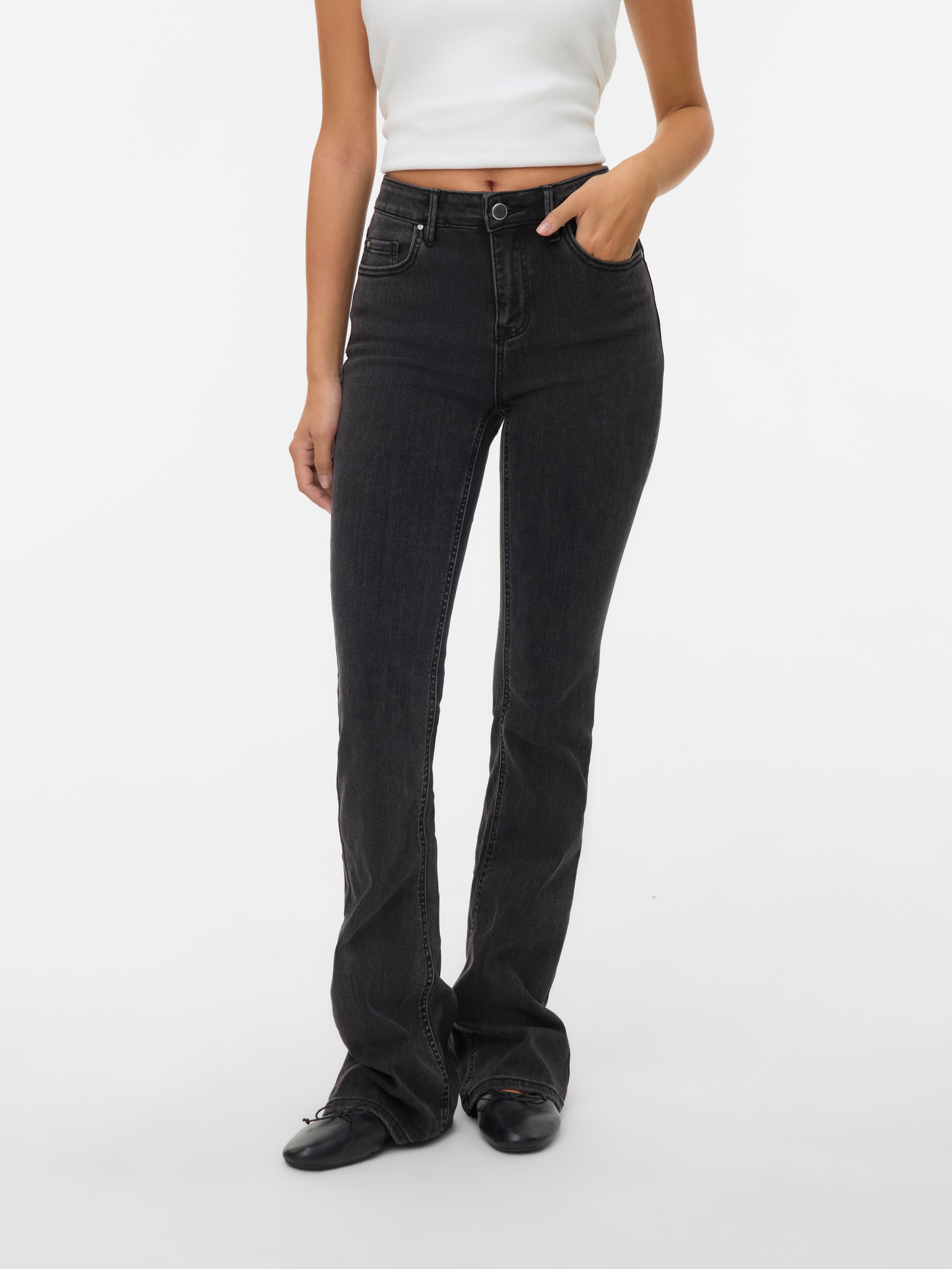 Vero Moda Bootcut-Jeans "VMFLASH MR FLARED JEANS LI170 GA NOOS" günstig online kaufen
