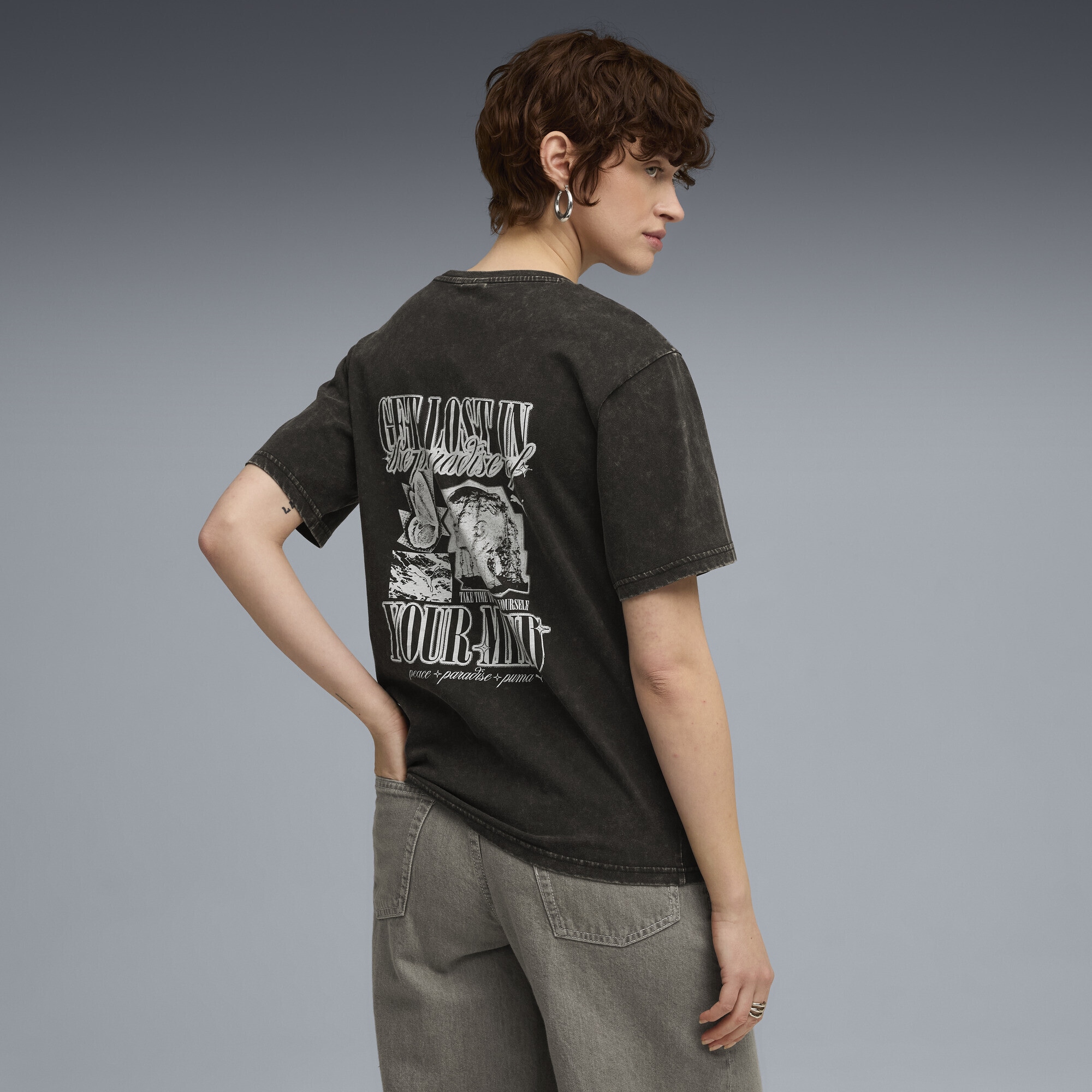 PUMA T-Shirt »Graphic Paradise Mindset Washed Relaxed T-Shirt Damen«