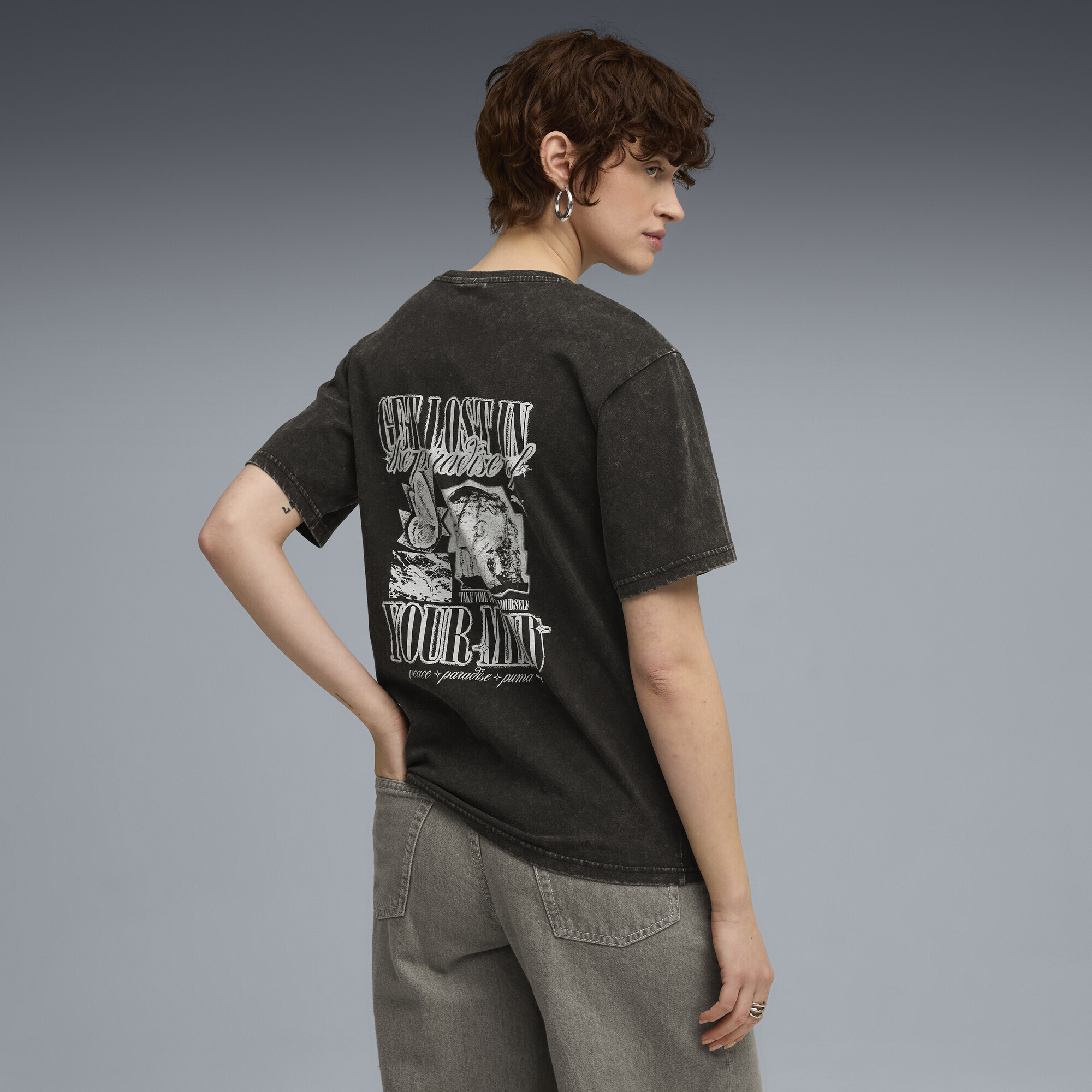 Thumbnail - PUMA T-Shirt "Graphic Paradise Mindset Washed Relaxed T-Shirt Damen"