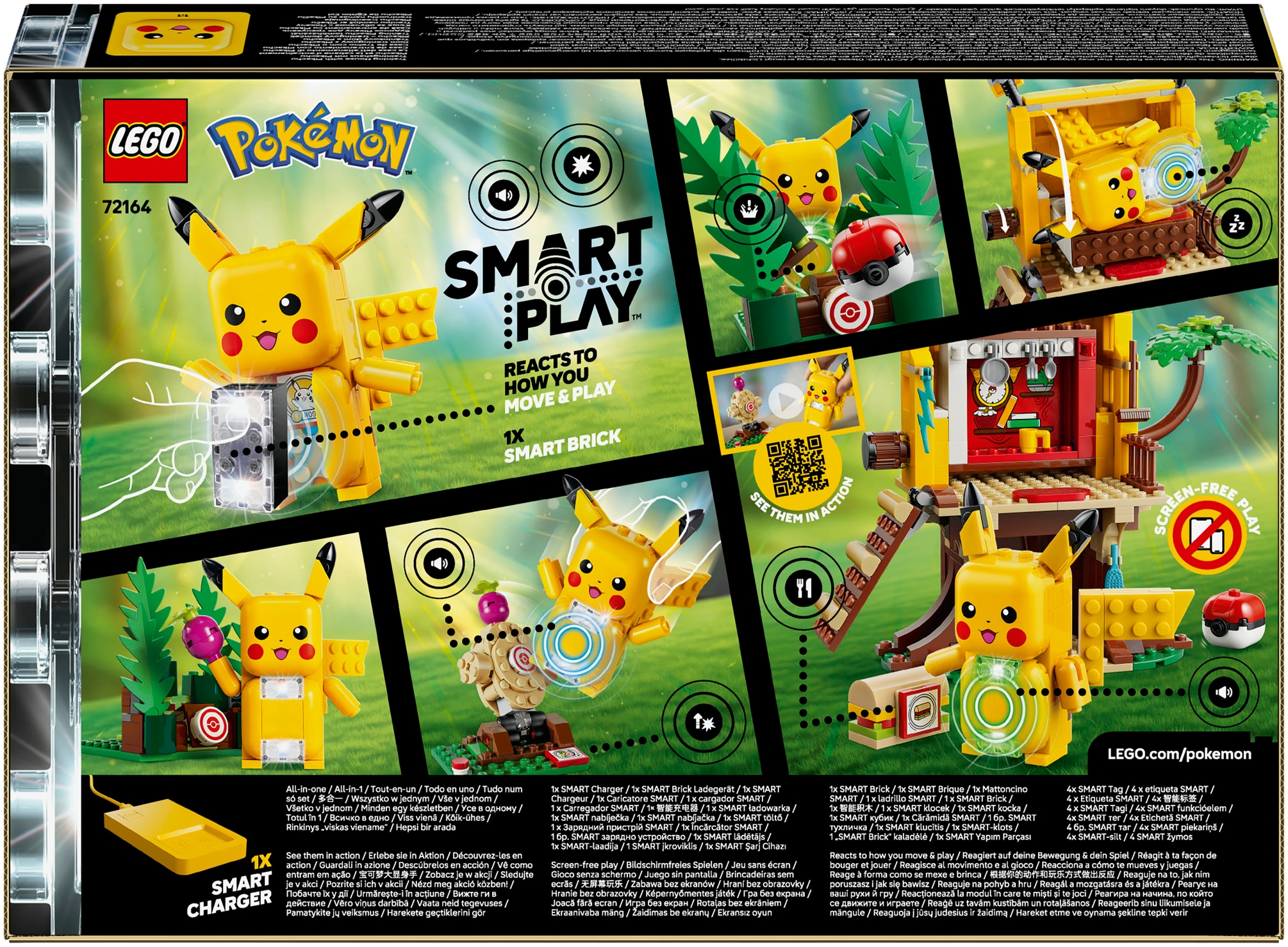LEGO® Konstruktionsspielsteine »SMART Play™  Trainingshaus mit Pikachu (72164), LEGO Pokémon« inklusive SMART Brick; mit Licht- und Soundeffekten