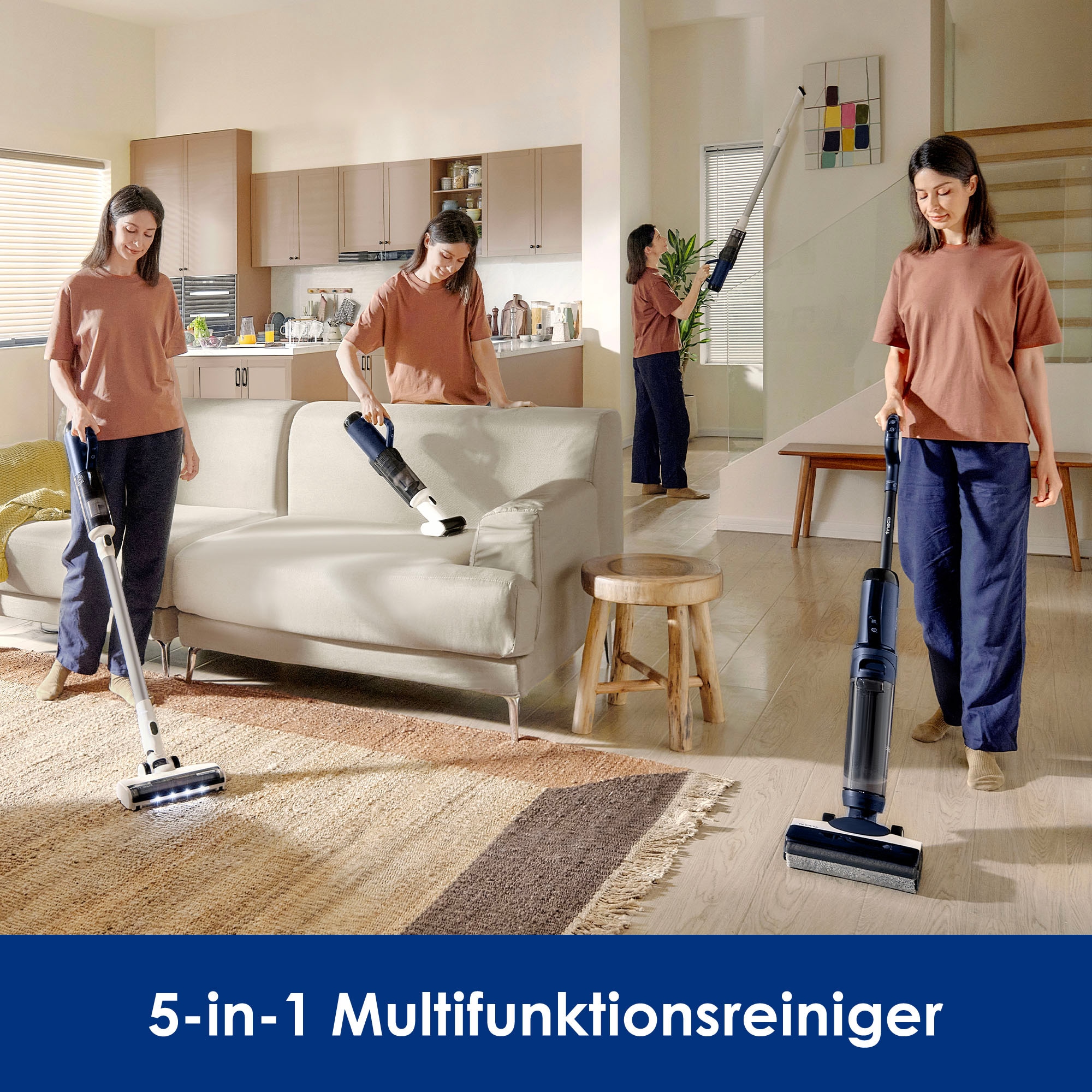 Tineco Nass-Trocken-Akkusauger »Floor One Switch S6 PET«, für Teppich und Hartboden, Dual-Tank, Selbstreinigung, Hygienisch