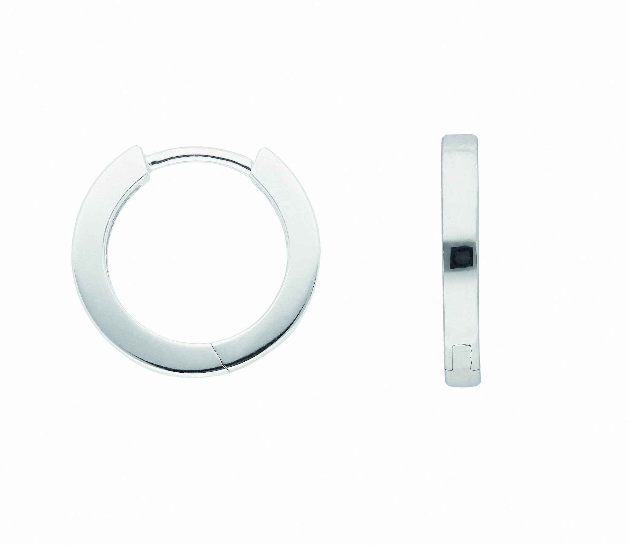 Paar Creolen ADELIA´S "Damen 333 Weißgold Ohrringe Creolen Ø 15,2 mm", silber, Ohrringe, Damen, Damen, Gold Weißgold 333, Gold, Weißgold 333, Weißgoldschmuck für Damen
