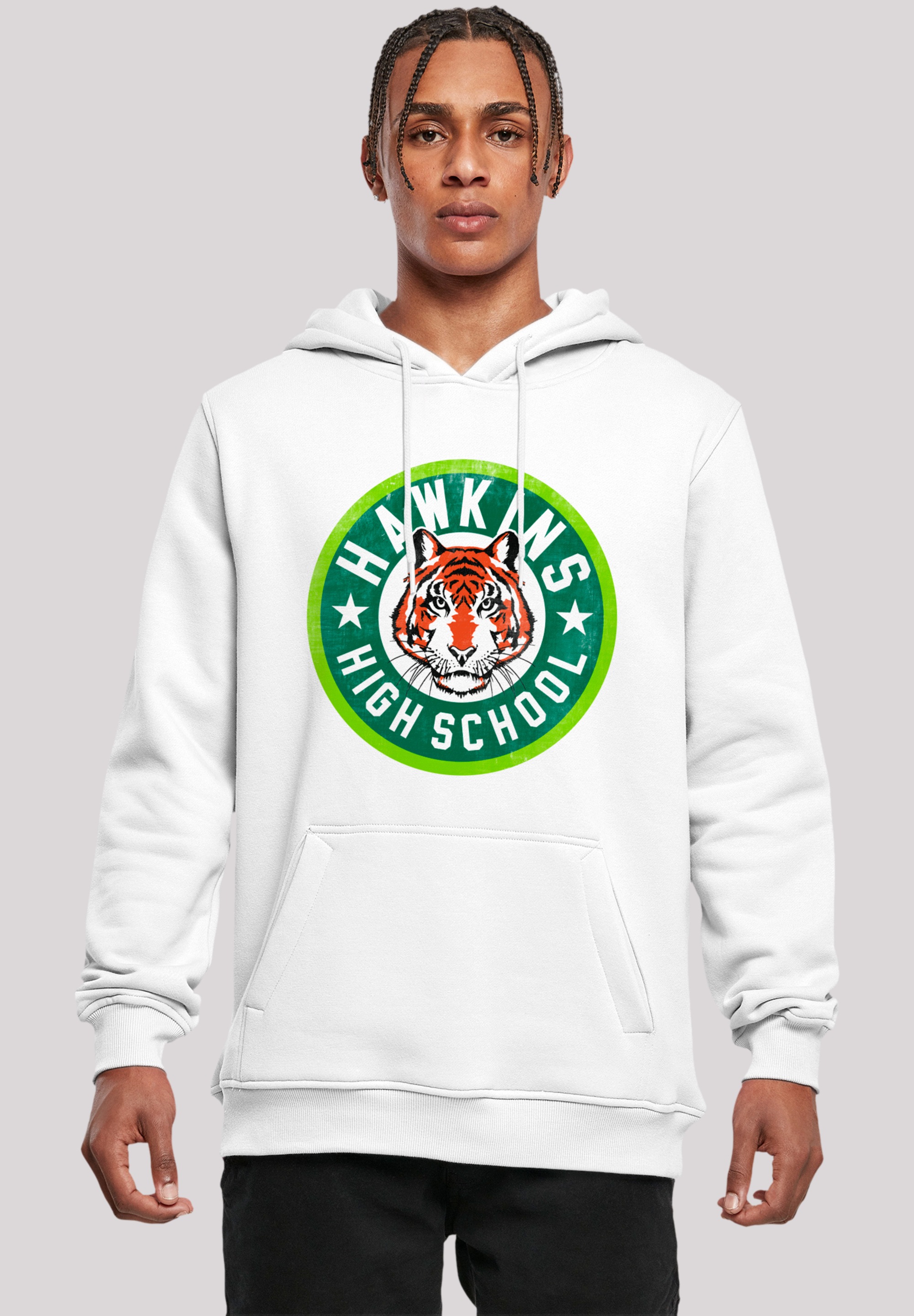 F4NT4STIC Kapuzenpullover "Stranger Things Hawkins Tiger Circle Netflix", Premium Qualität