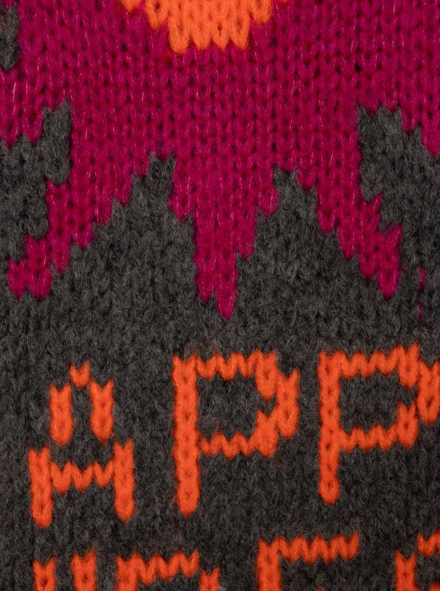 Zwillingsherz Cardigan »"Happy Vibes"« Knopfleiste, großes Motiv mit Blume und Schrift hinten, One Size