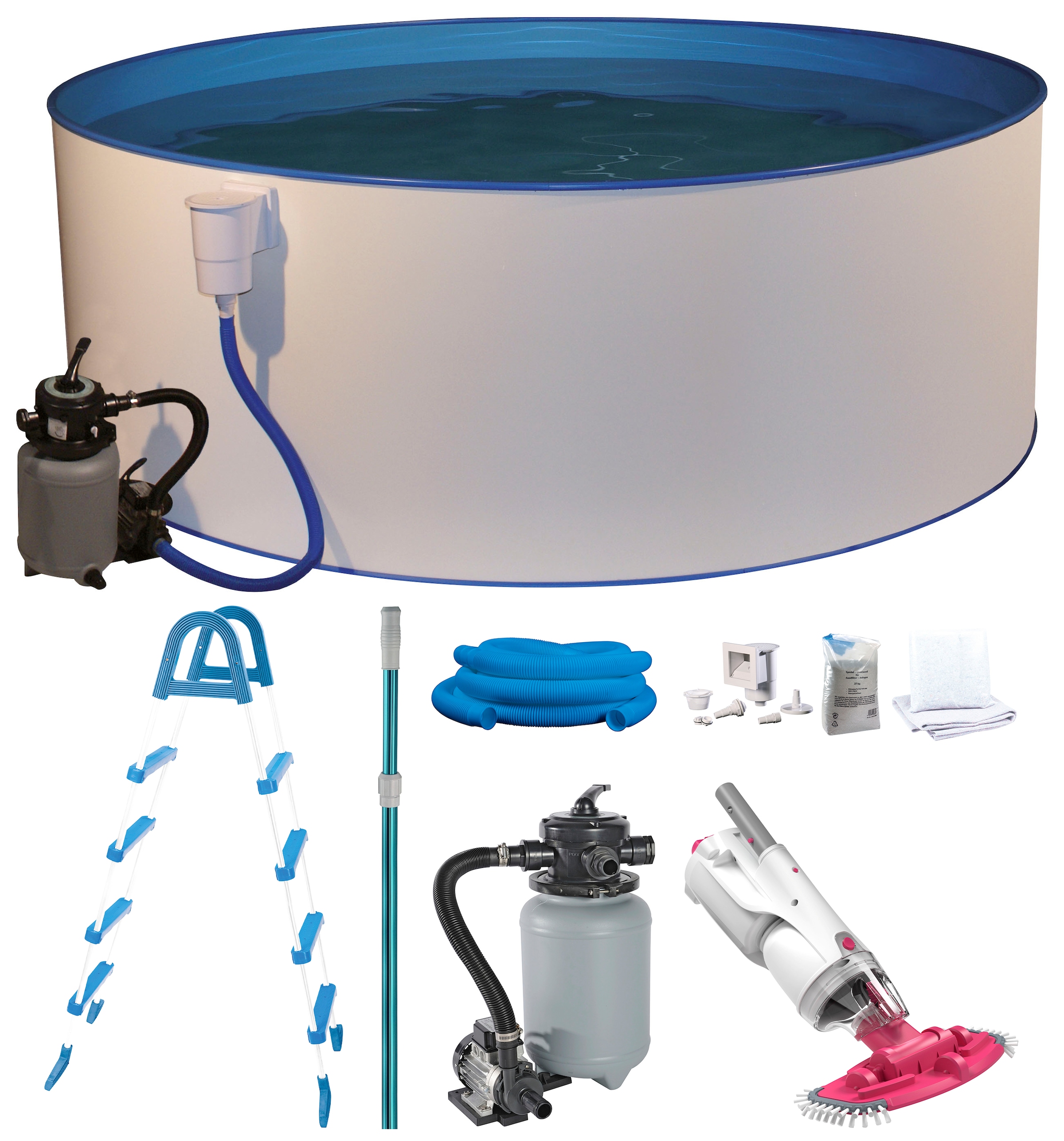 my POOL BWT Rundpool "Mit Akku-Bodensauger BC30" Tiefe 1,2 m, in zwei Größe günstig online kaufen