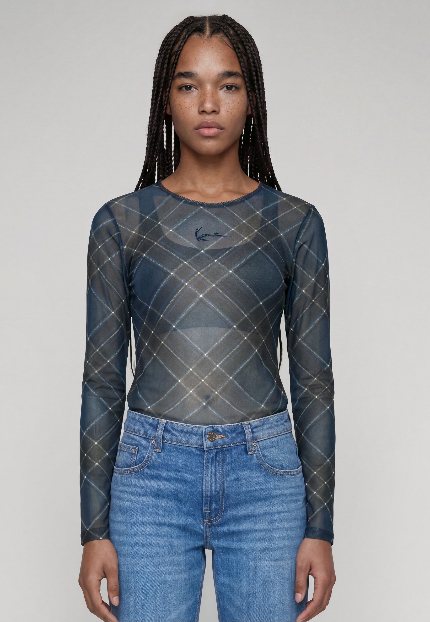 Karl Kani Langarmshirt »Karl Kani Signature Check Mesh Longsleeve« 1