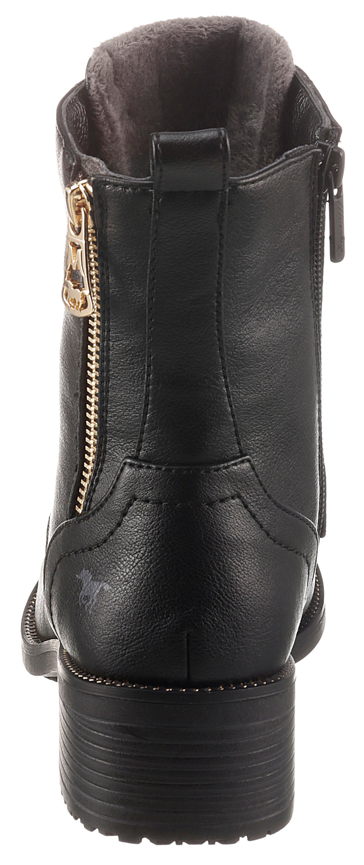 Mustang Shoes Schnürstiefelette, Schnürboots, Blockabsatz, mit praktischem Innenreißverschluss