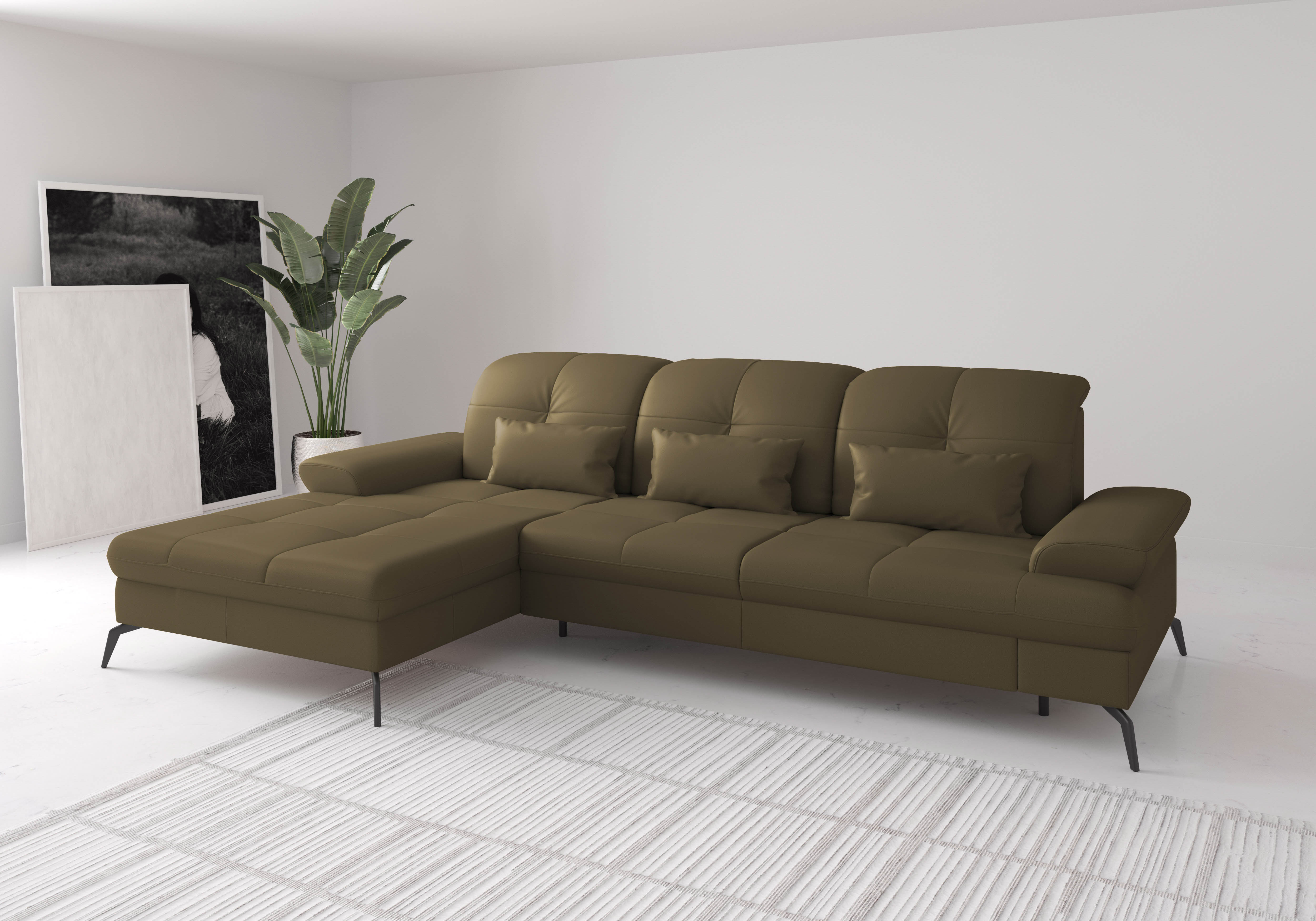 sit&more Ecksofa "Amica, L-Form, inkl. Sitztiefenverstellung & Armteilverstellung" wahlweise mit Schlaffunktion, Bettkasten und Kopfteilverstellung