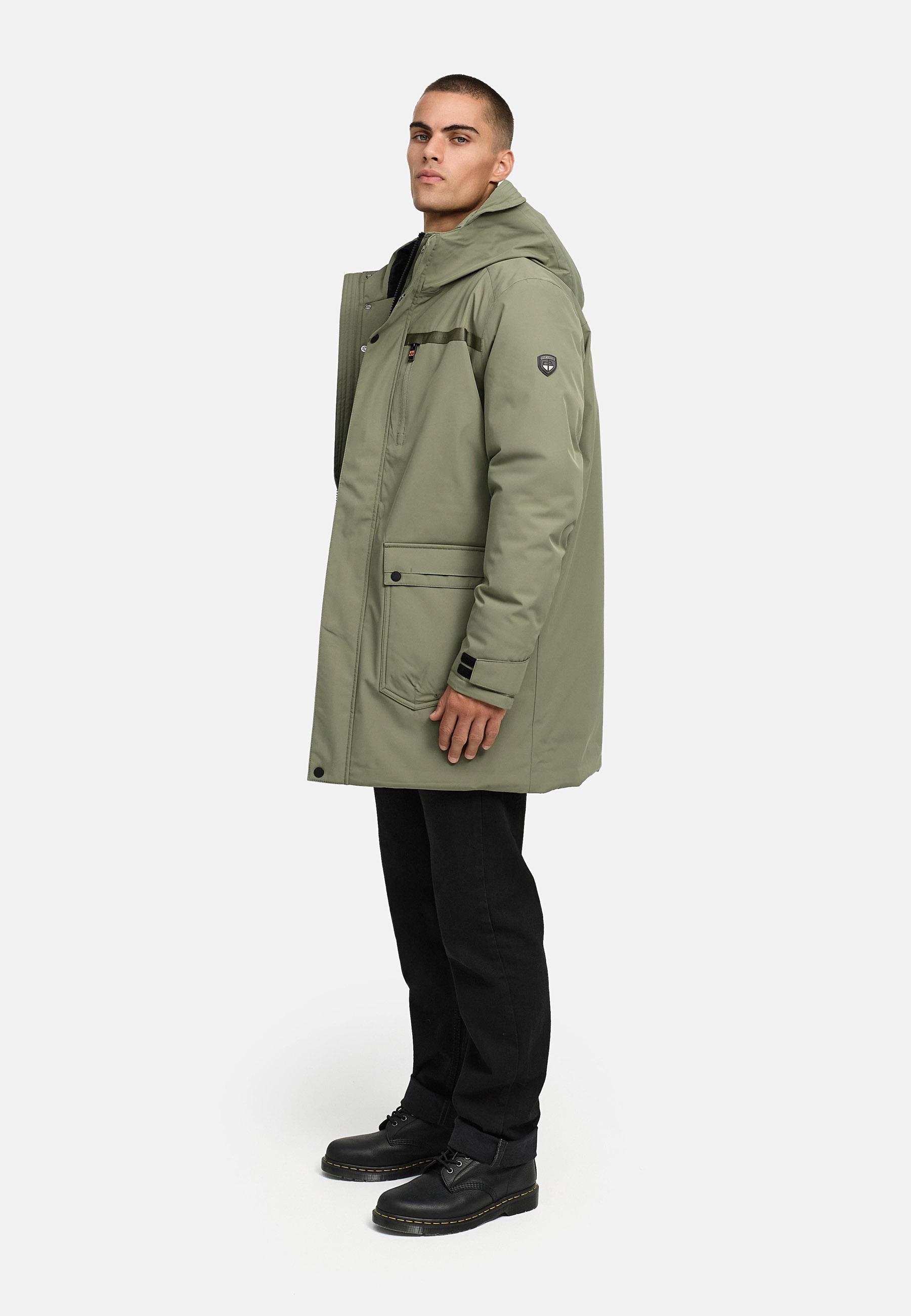 Stone Harbour Wintermantel »Netaan XX« Herren Kurzmantel mit kuscheliger Kapuze