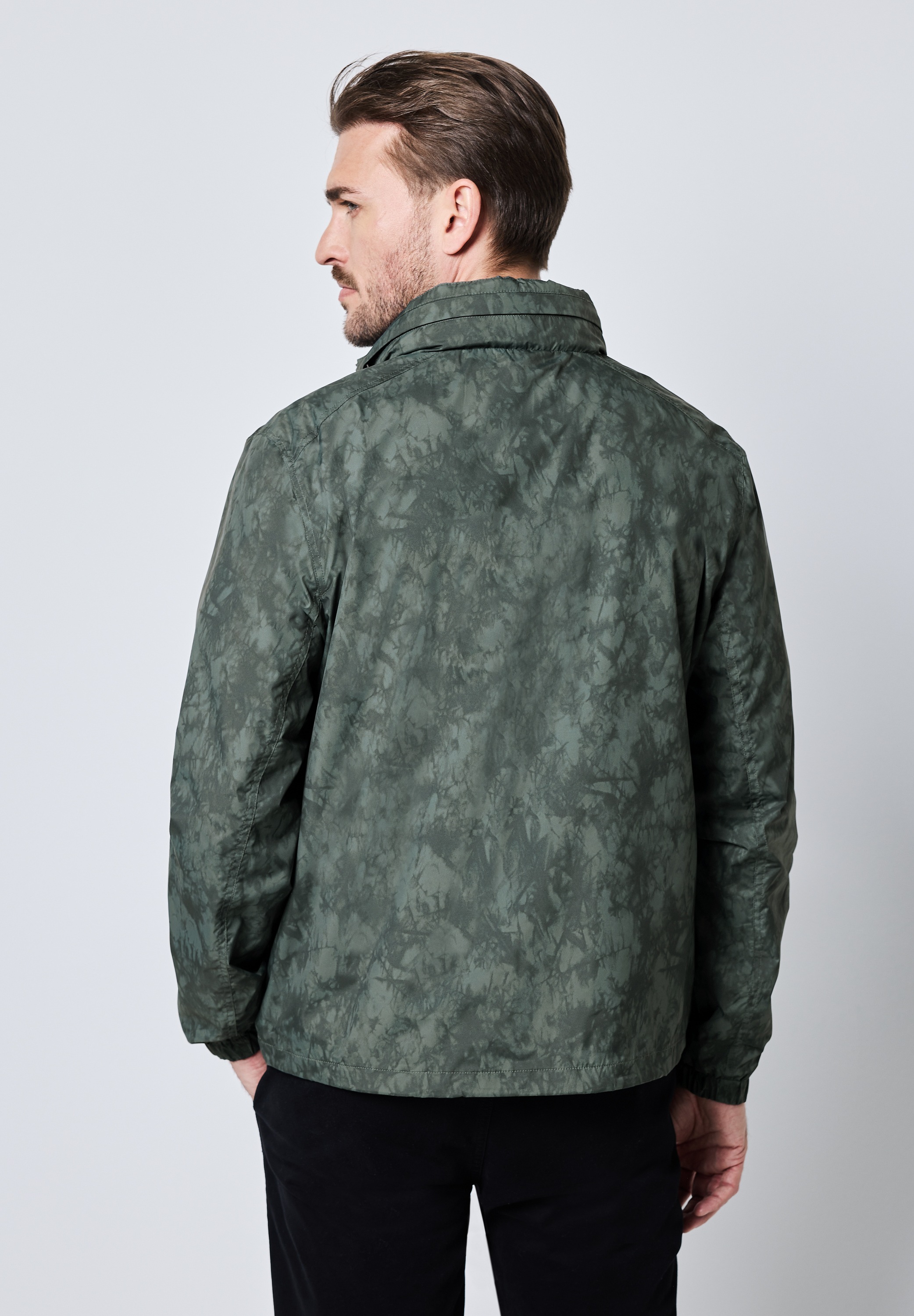 STREET ONE MEN Windbreaker, ohne Kapuze, mit Kapuze in Tasche am Nacken