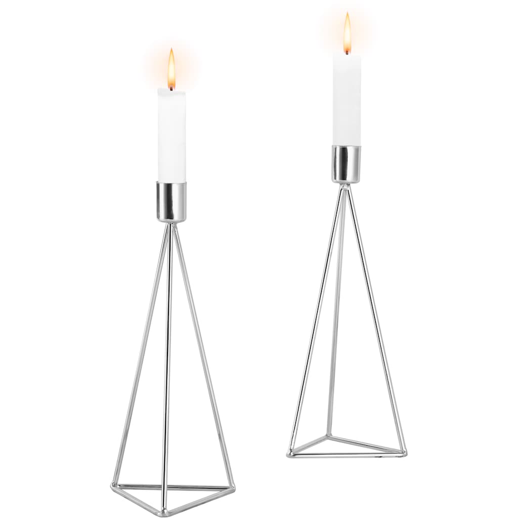 ECHTWERK Tischkerzenhalter »Modern Big, Weihnachtsdeko«, (Set, 2 St.), moderner Kerzenhalter aus Eisen, Kerzenständer, Höhe ca. 24,2 cm