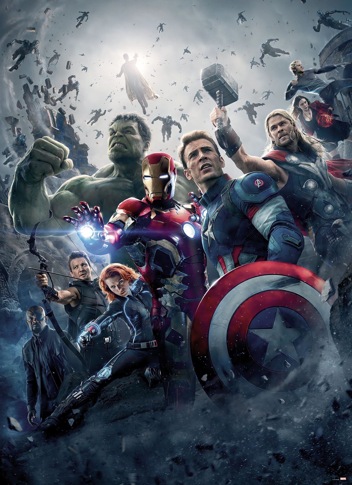 Komar Fototapete "Avengers-Age-of-Ultron-Movie-Poster - Größe 184 x 254 cm" bedruckt glatt Kinderzimmer