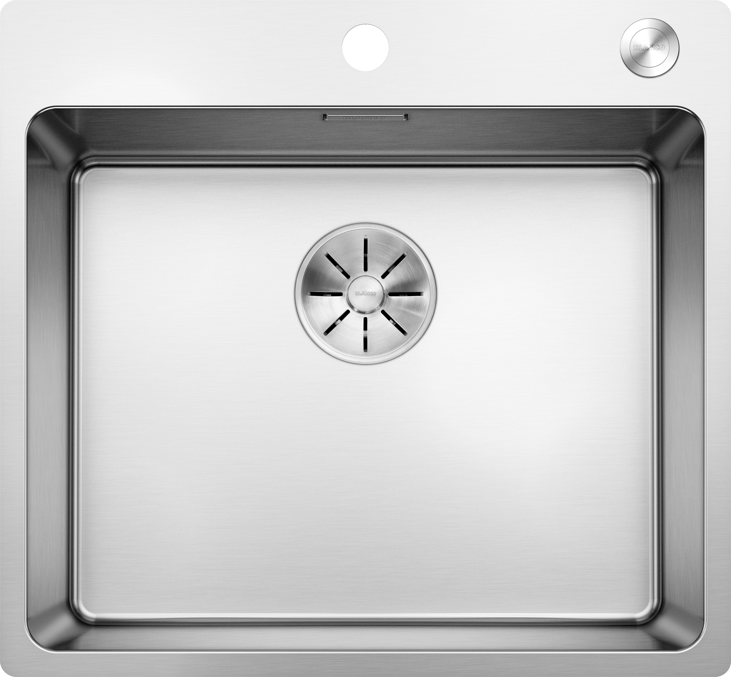 Edelstahlspüle BLANCO, B:50cm H:19cm T:54cmedelstahl, Edelstahl, Küchenspülen, "ANDANO 500-IF/A", zum wechselseitigen Einbau geeignet